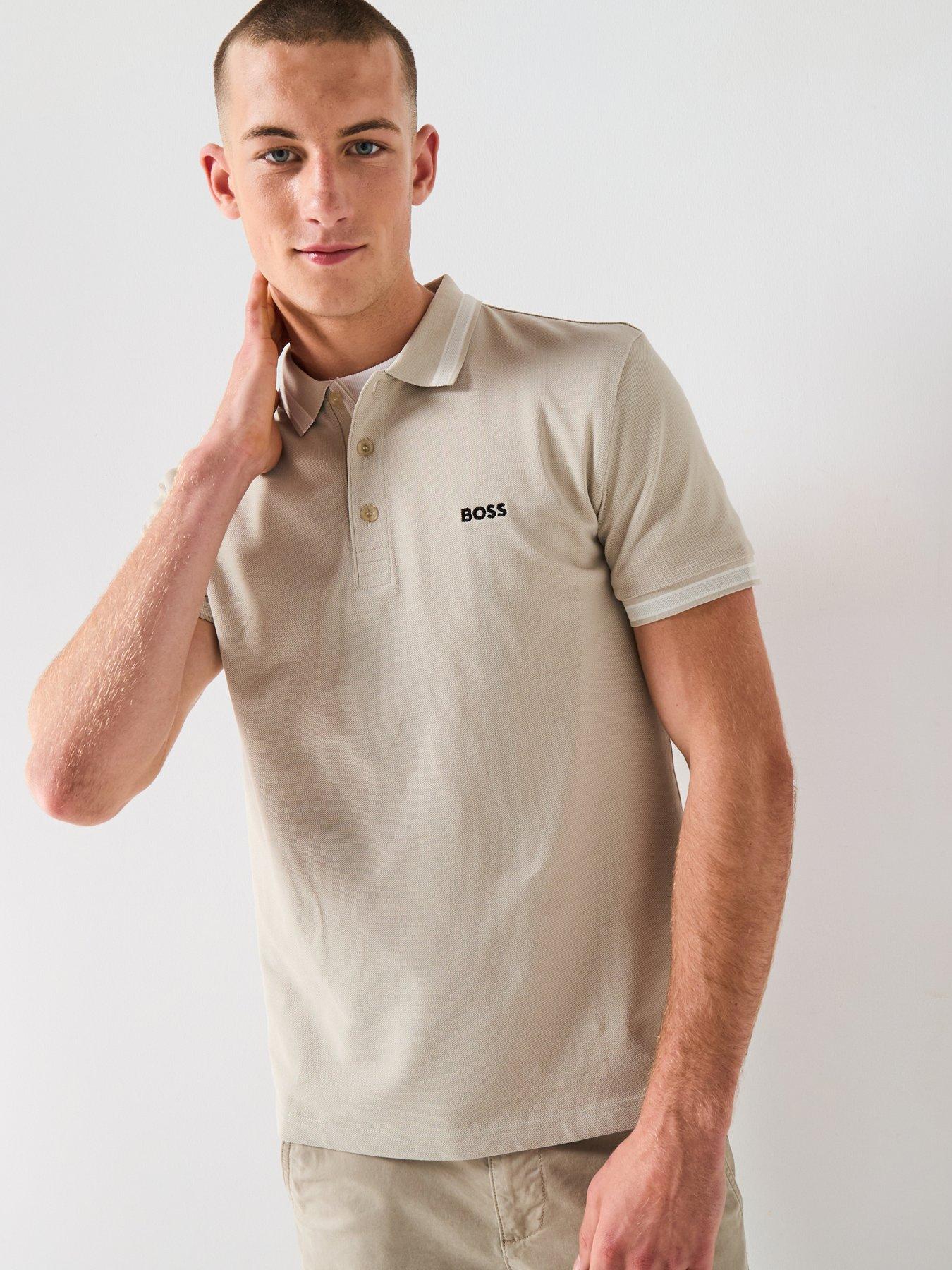 undefined Boss Paddy Regular Fit Tipping Polo Shirt - Beige