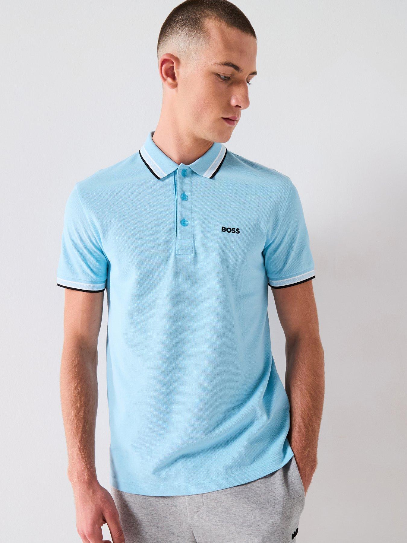 undefined Paddy Regular Fit Tipping Polo Shirt - Light Blue