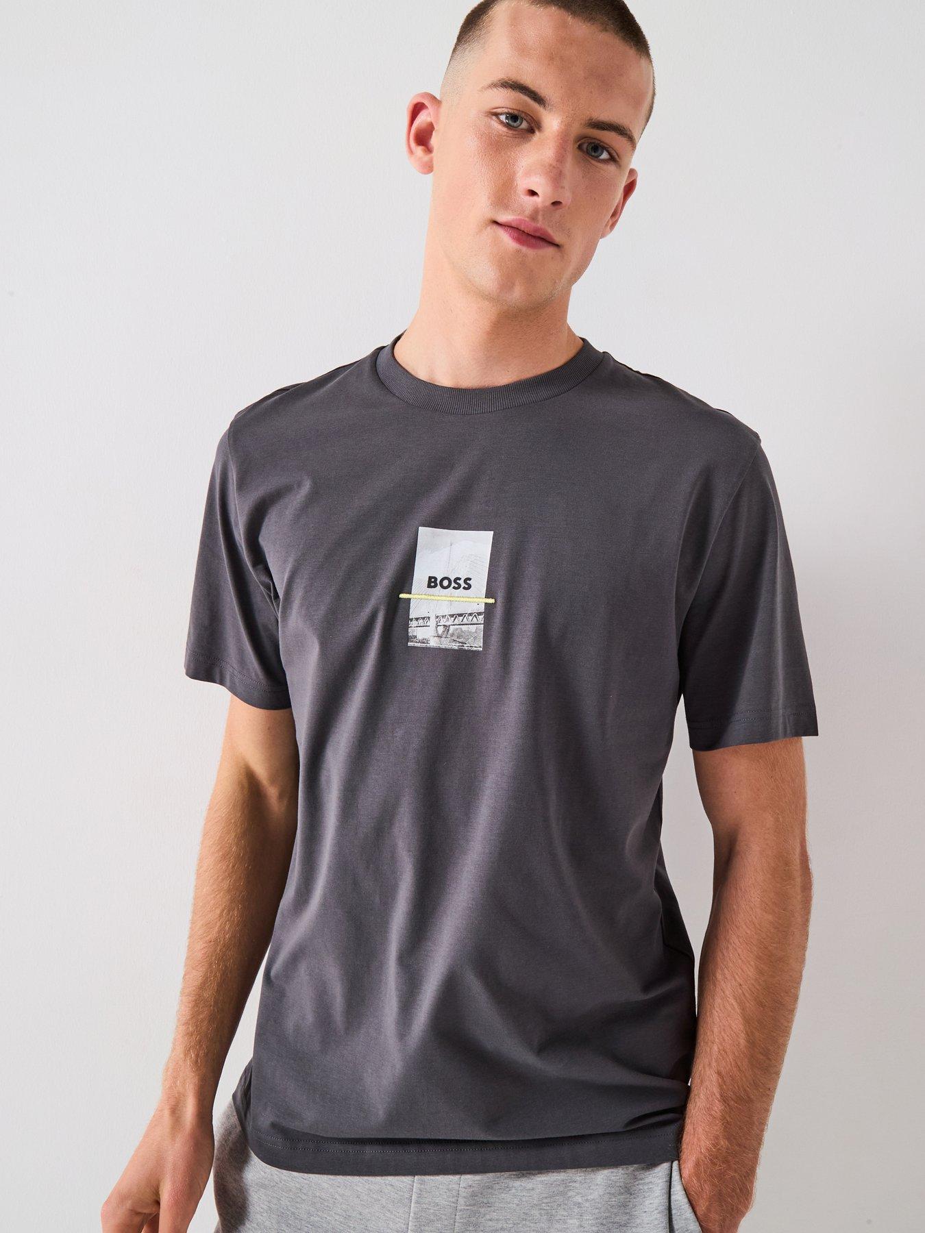 undefined Boss Tee Photoprint Relaxed Fit Back Print T-shirt - Dark Grey