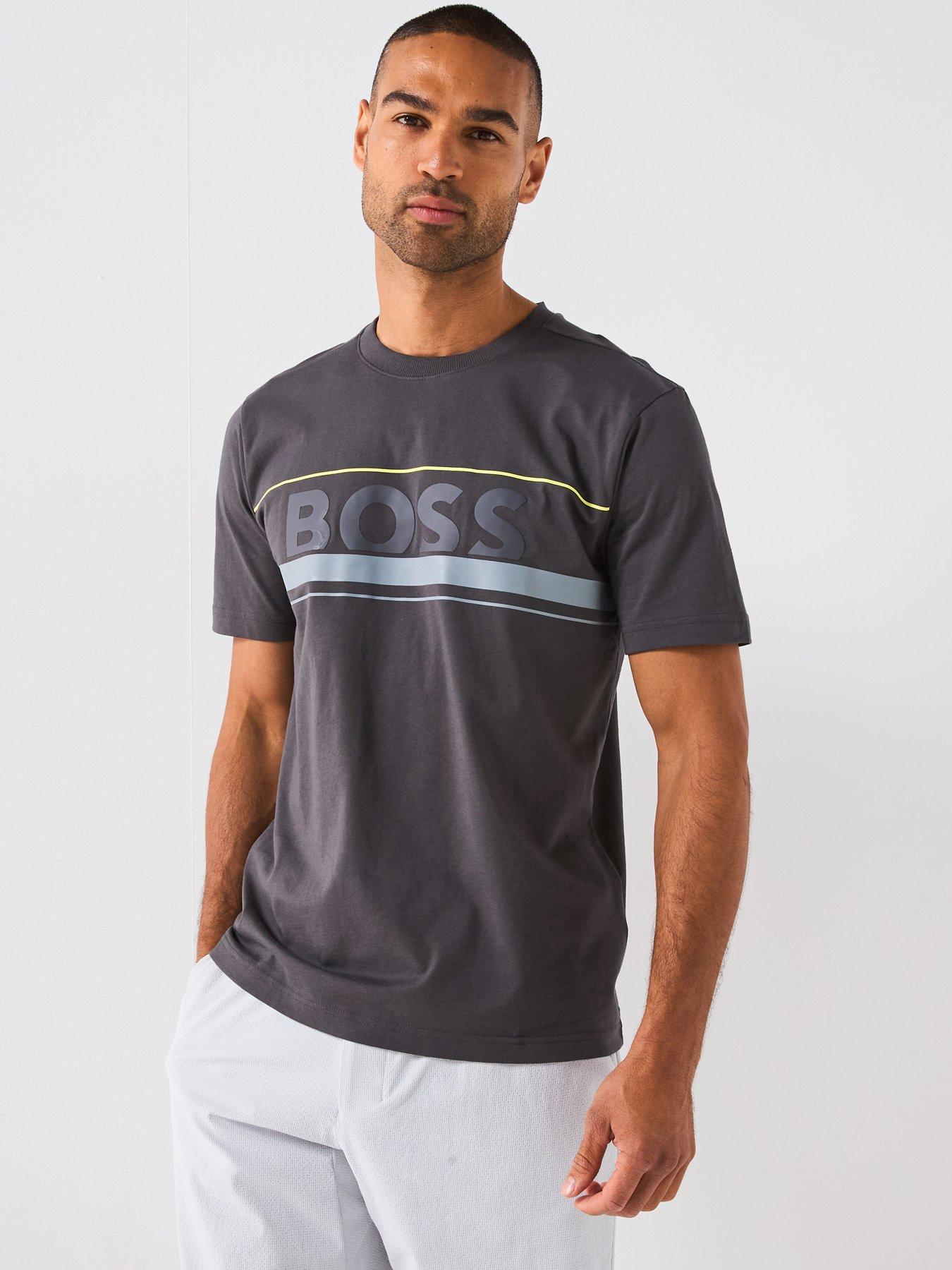 undefined Tee Iconic Zone Regular Fit Large Logo T-Shirt - Dark Grey