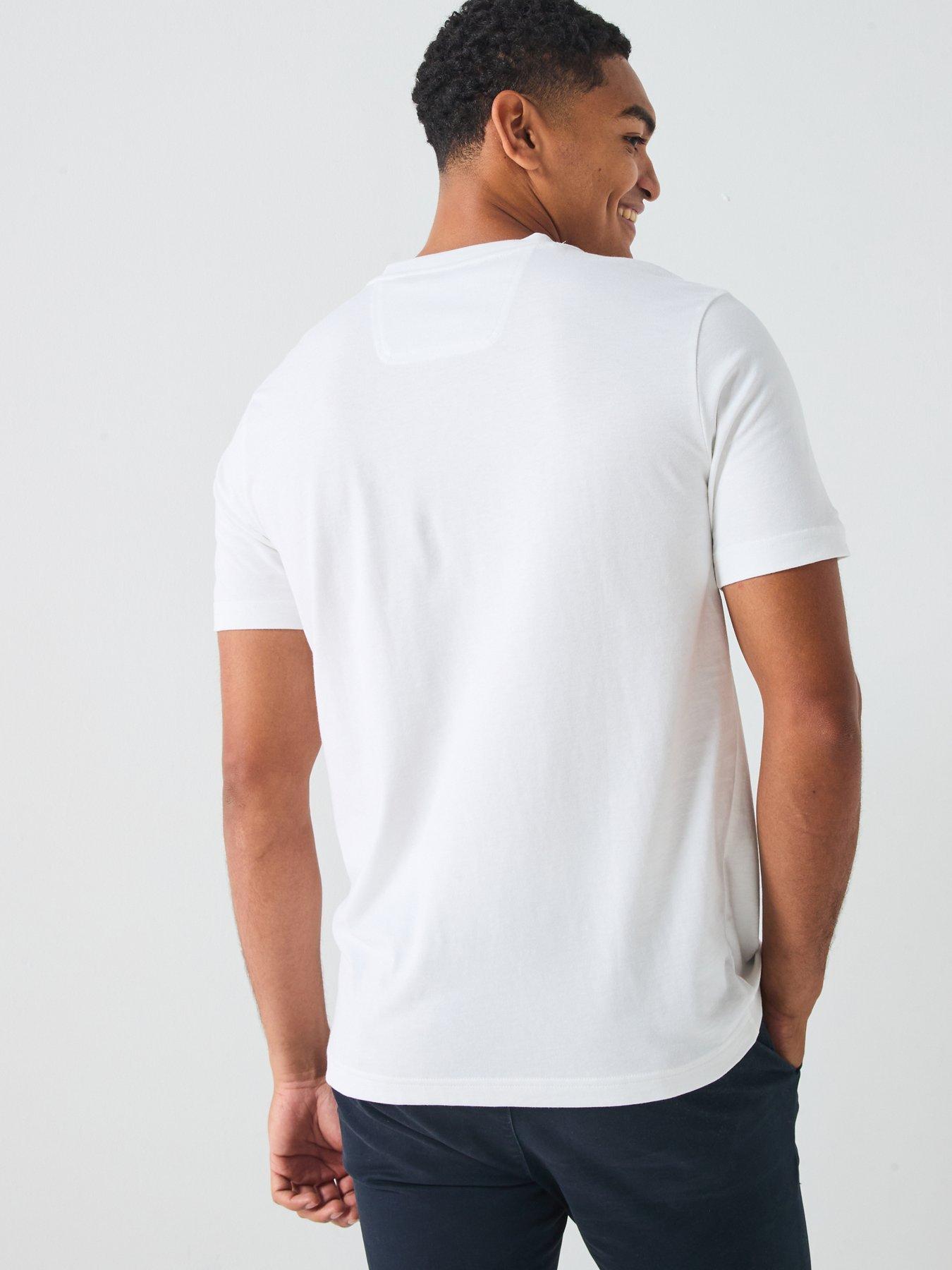 Image 2 of 4 of BOSS Tee Iconic Zone Regular Fit Large Logo T-Shirt - White
