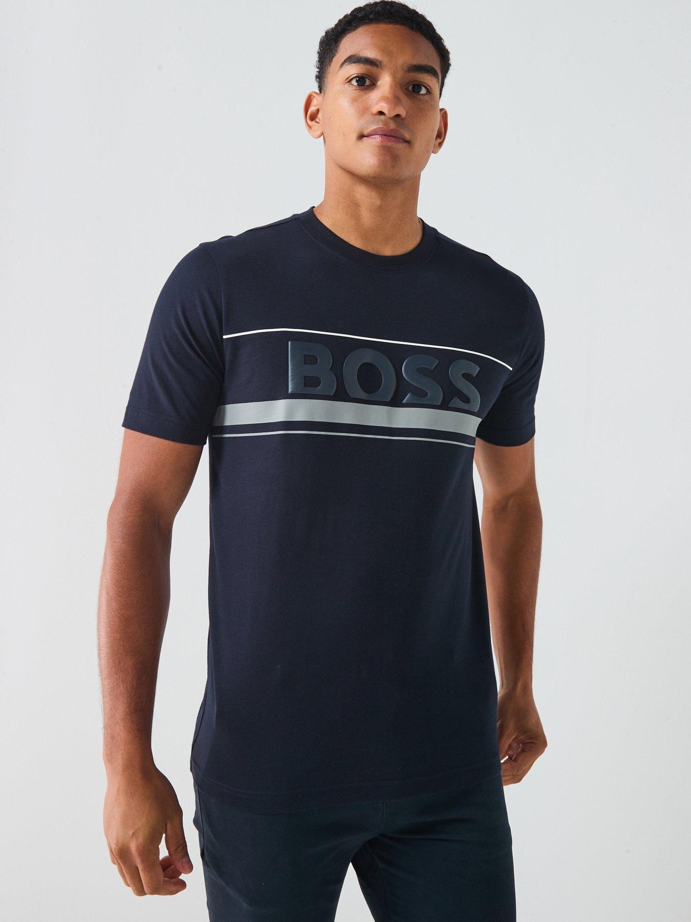 undefined Tee Iconic Zone Regular Fit Large Logo T-Shirt - Navy