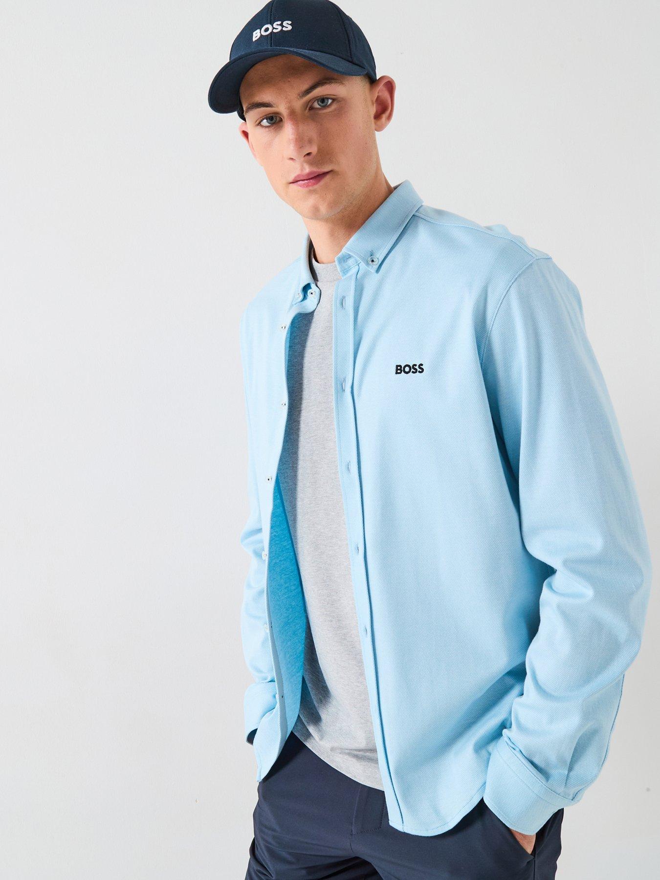 undefined Boss Motion Regular Fit Long Sleeve Shirt - Light Blue