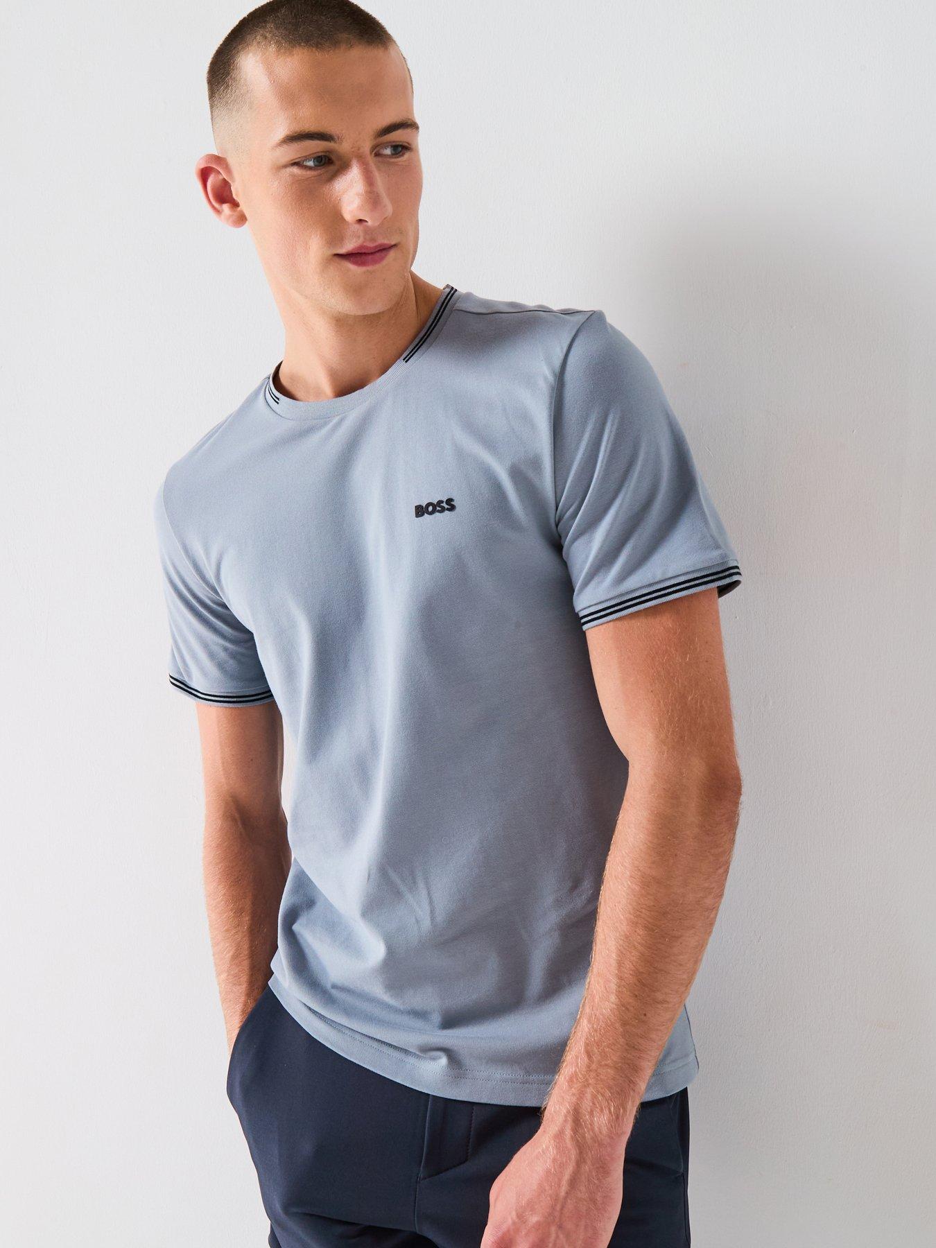 undefined Boss Taul Regular Fit Stretch Pique T-shirt - Grey