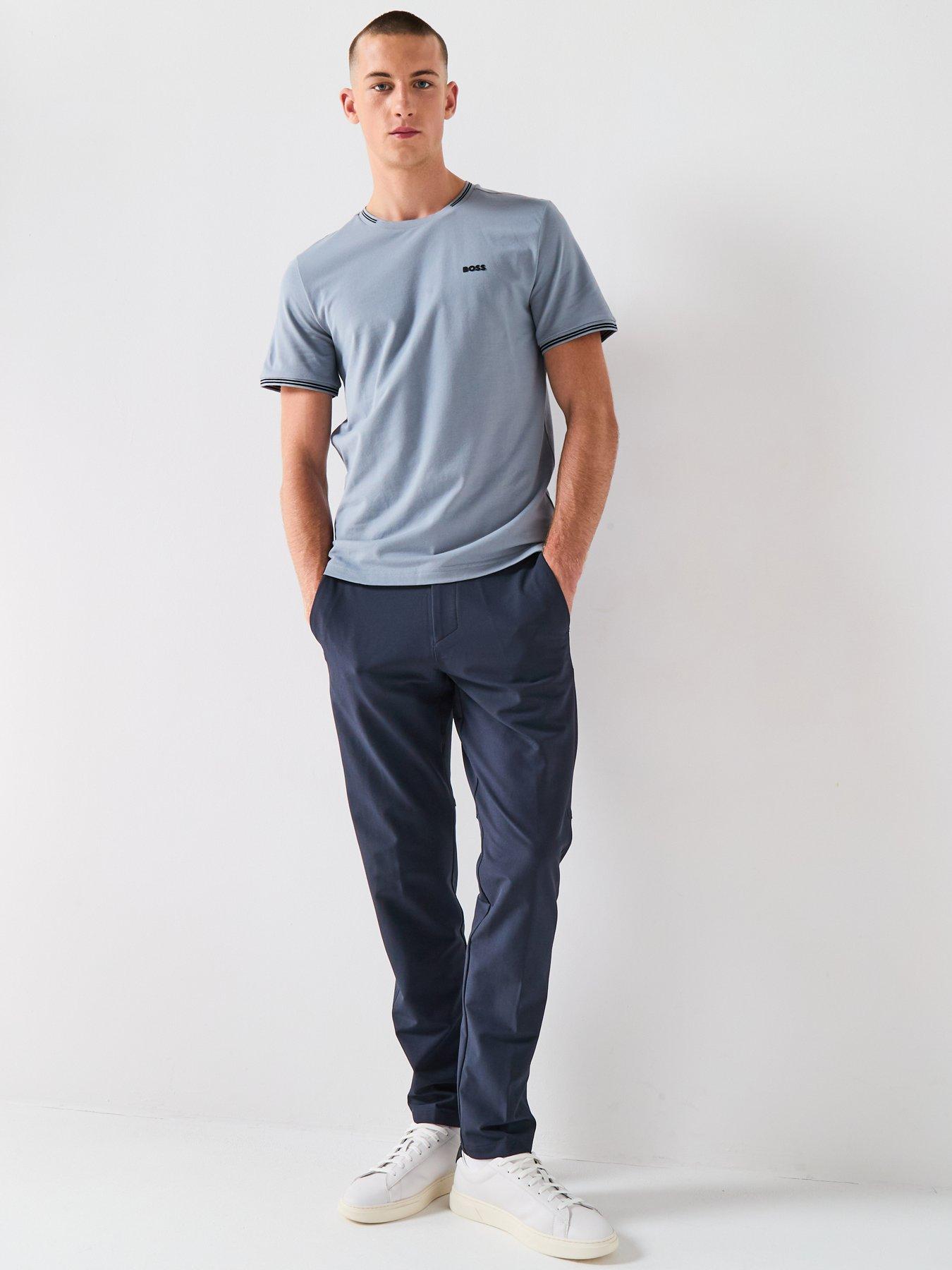 Image 3 of 4 of BOSS Taul Regular Fit Stretch Pique T-Shirt - Grey