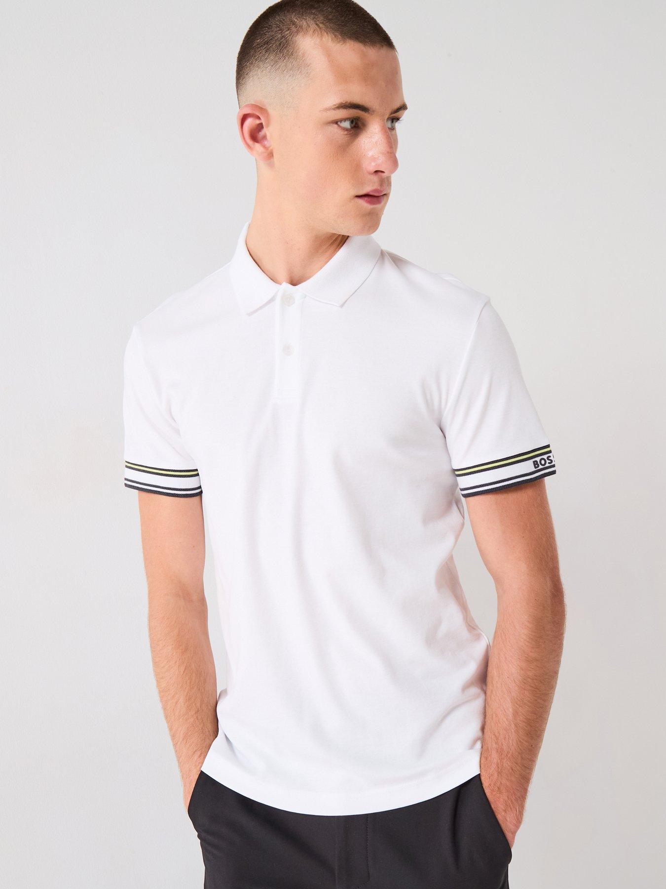 undefined Boss Polo Zone Slim Fit Arm Logo Polo Shirt - White