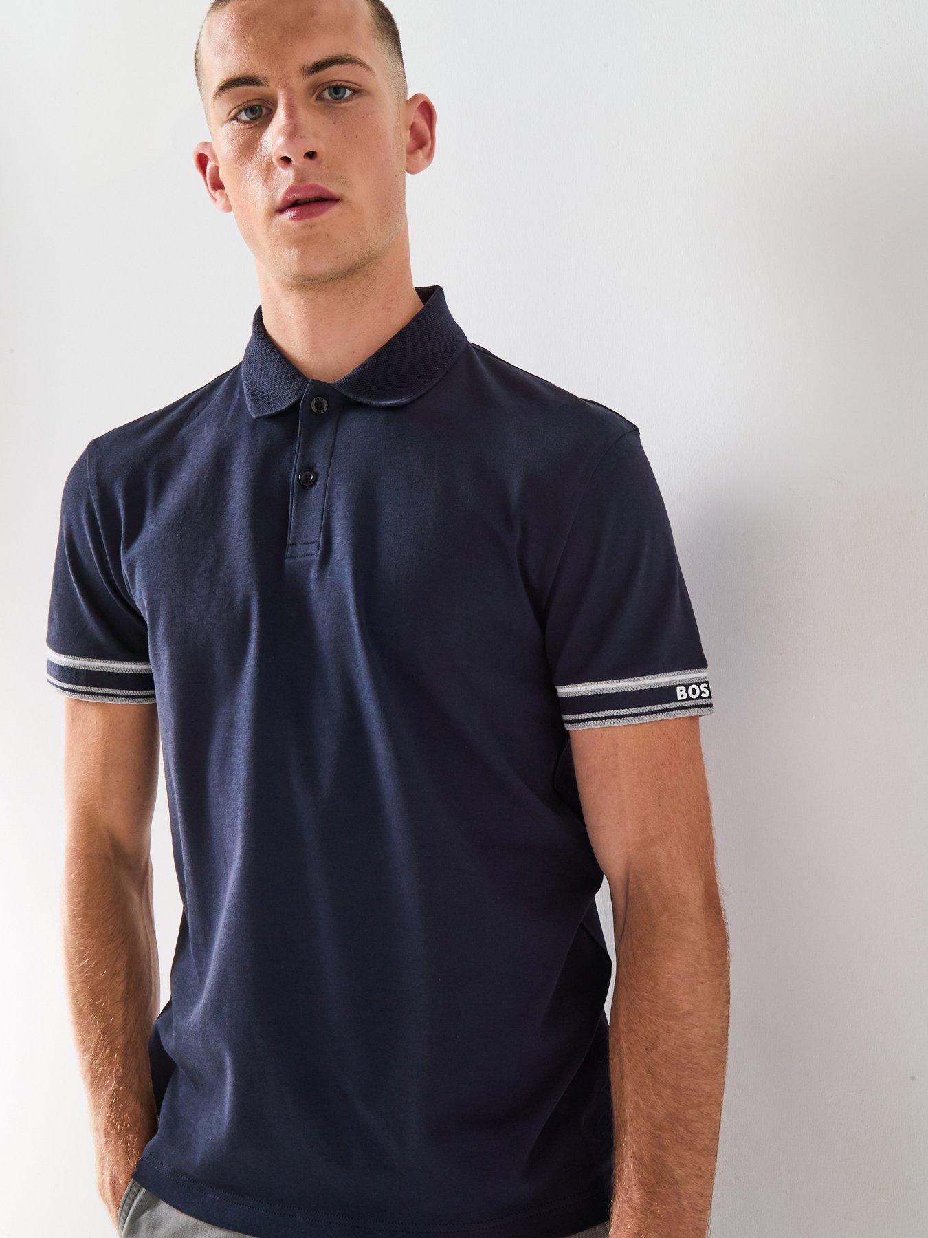 undefined Boss Polo Zone Slim Fit Arm Logo Polo Shirt - Navy