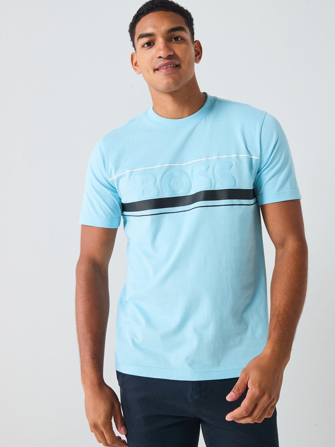 undefined Tee Iconic Zone Large Logo T-Shirt - Light Blue