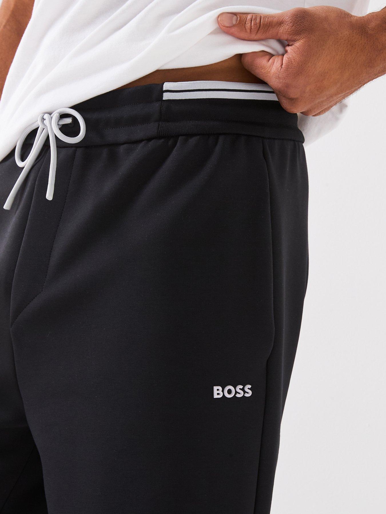Image 4 of 5 of BOSS Shorts Zone Regular Fit Jersey Shorts - Black