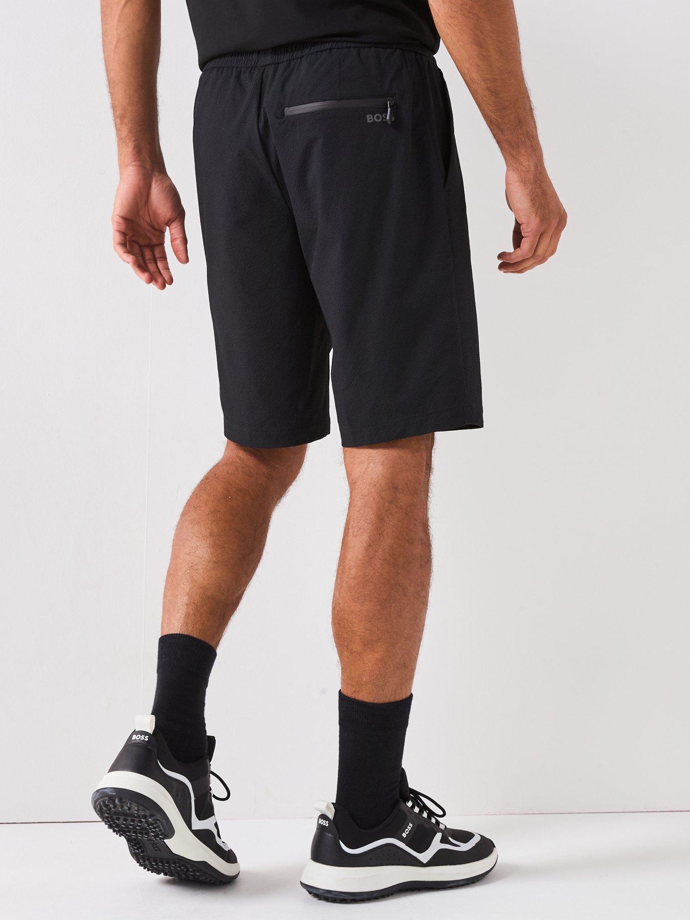 Image 2 of 5 of BOSS Flex Seersucker Shorts - Black