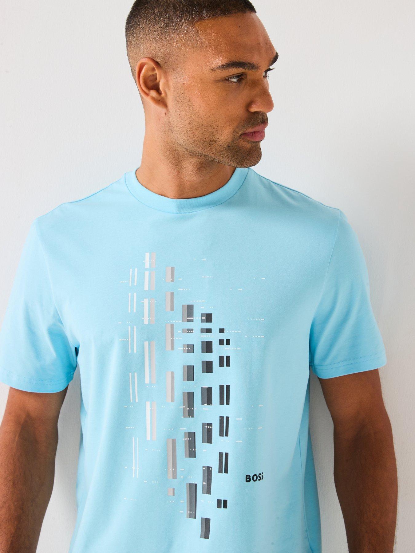 BOSS Tee Grx Zone Graphic T-Shirt Light Blue Very