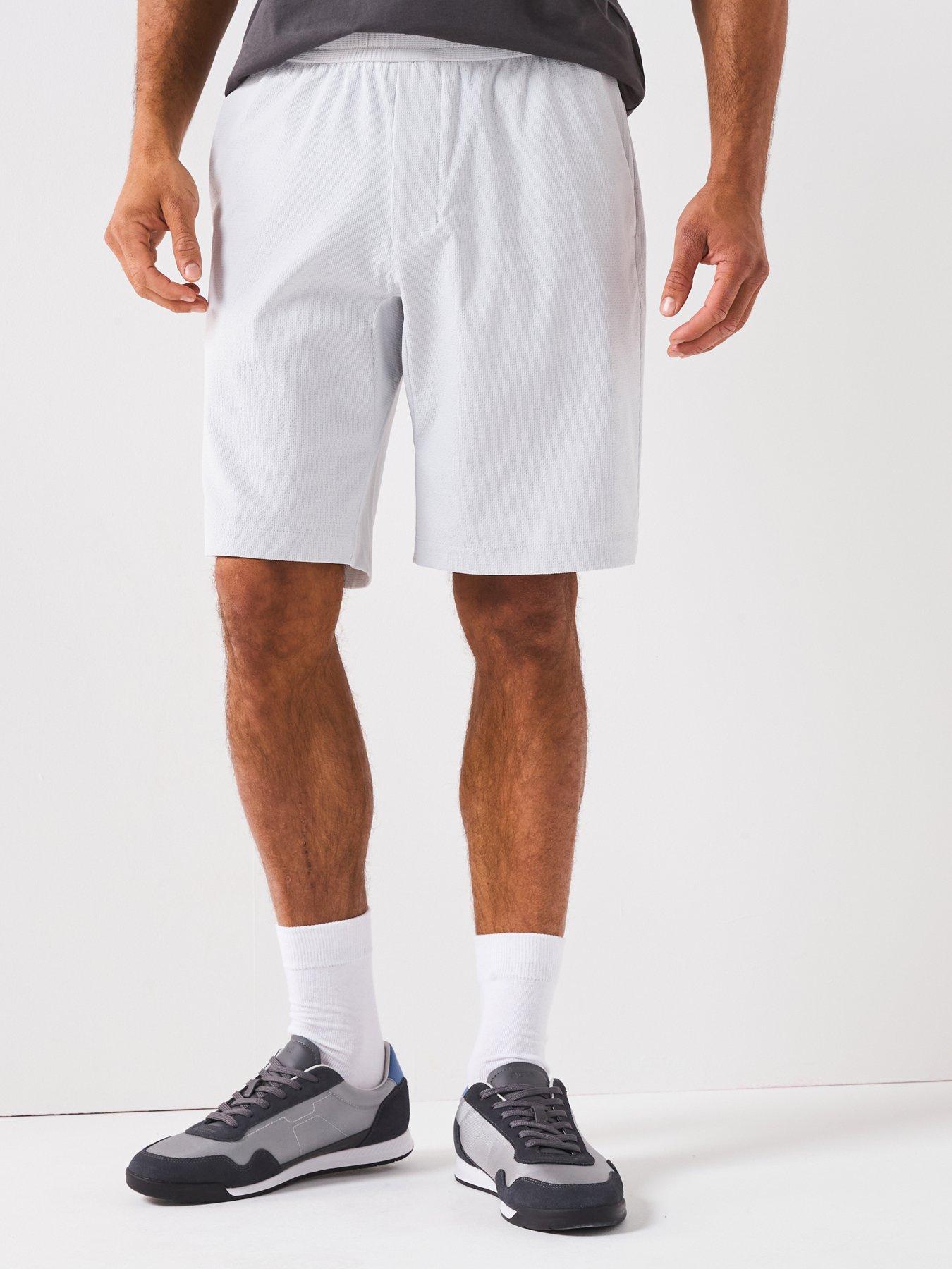 BOSS Flex Seersucker Shorts - Light Grey
