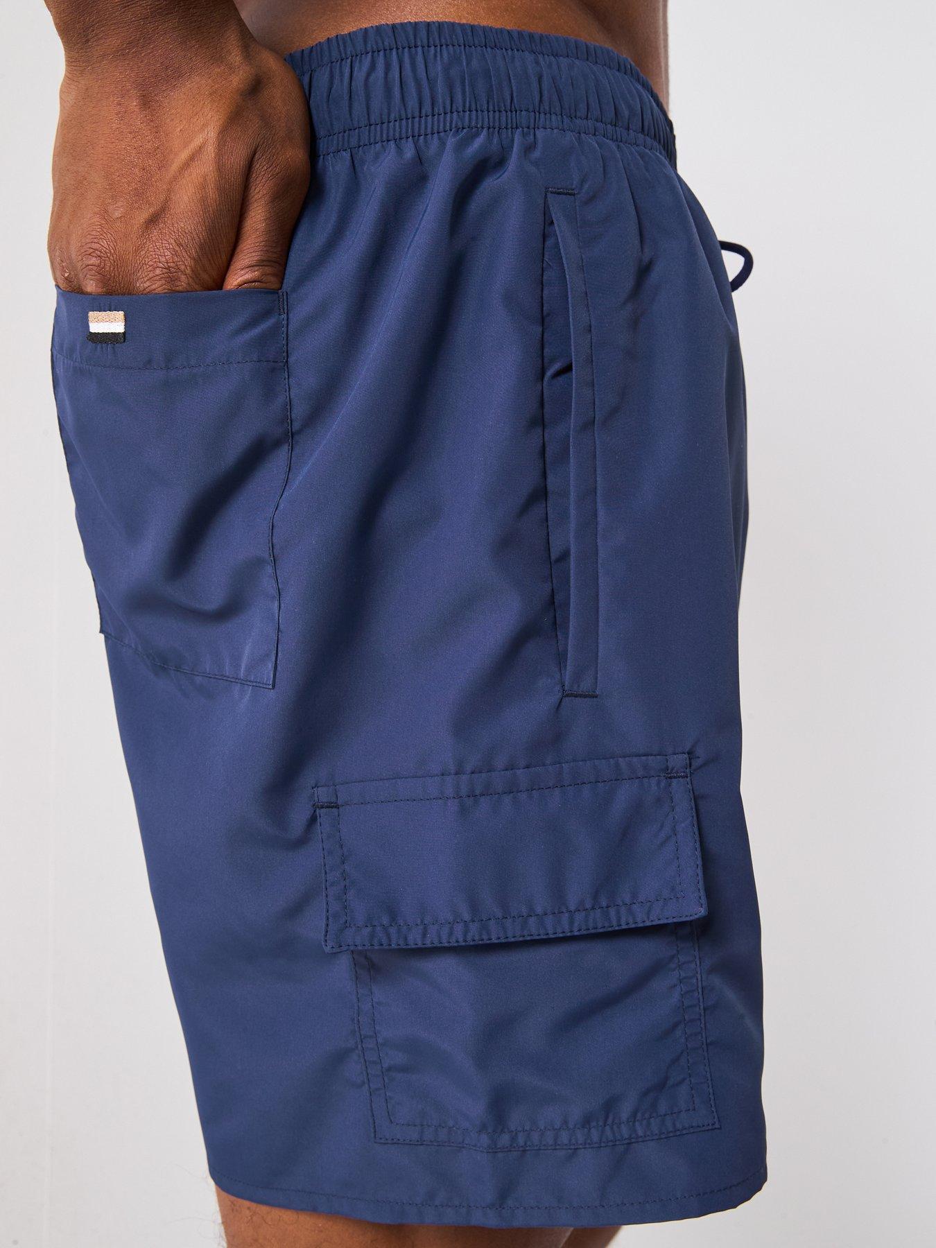 Image 4 of 6 of BOSS Dive Cargo Swim Shorts - Navy