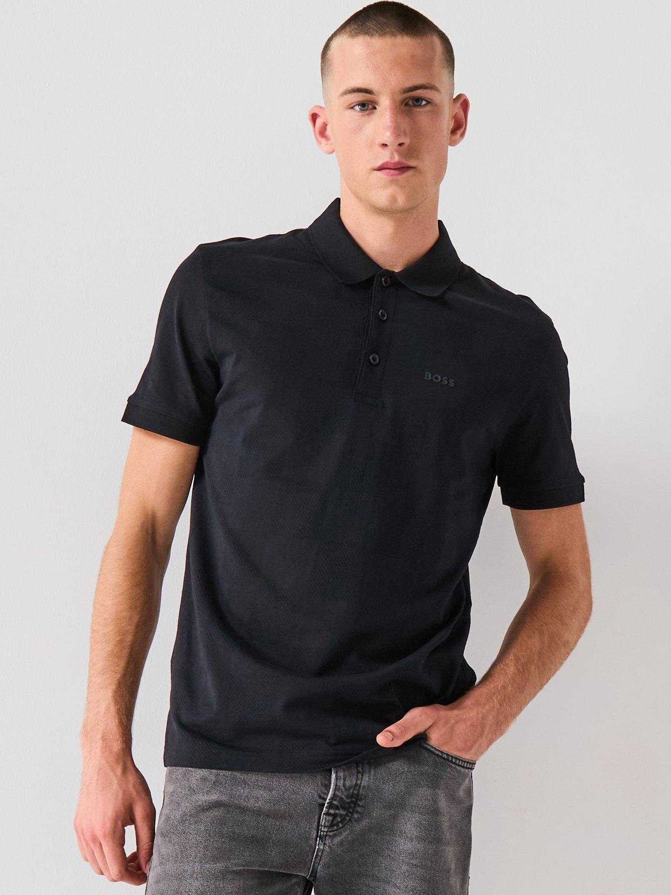 undefined Boss Patteo All Over Jacquard Regular Fit Polo Shirt - Black