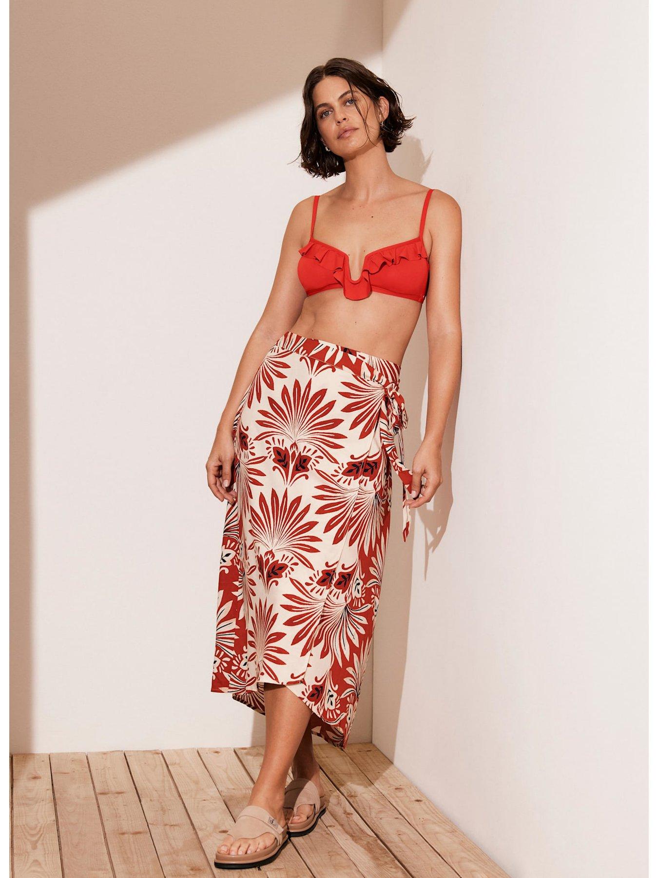 Orange wrap skirt 01