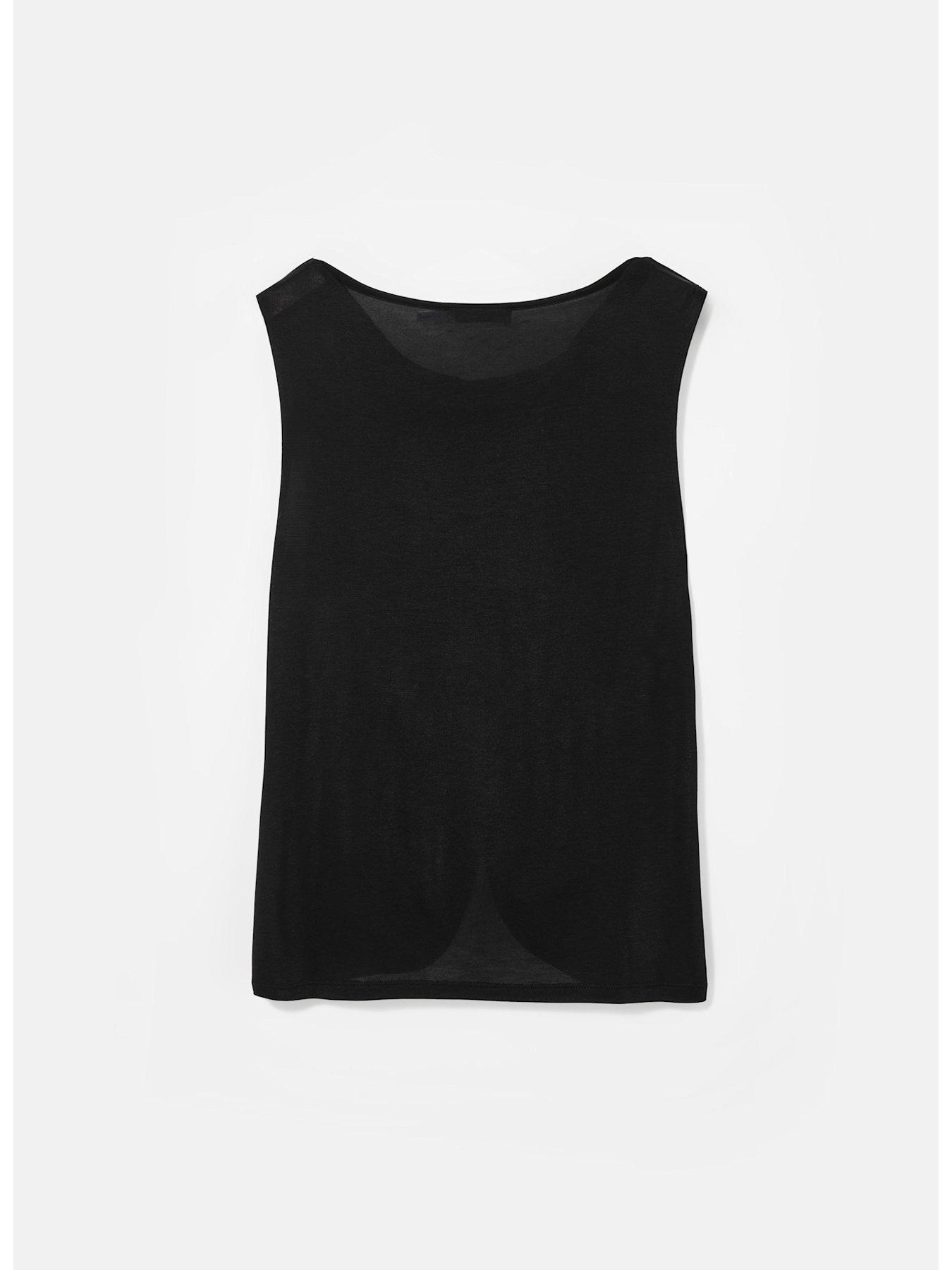 Image 6 of 6 of Mint Velvet Draped Top - Black