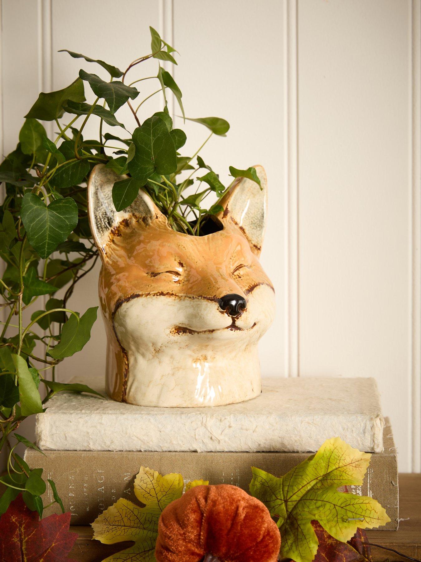 undefined Fox Head Planter Autumn Decoration