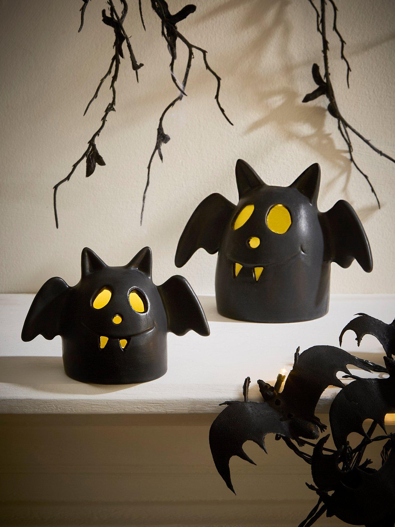 undefined Set of 2 Black Light Up Bat Halloween Decorations