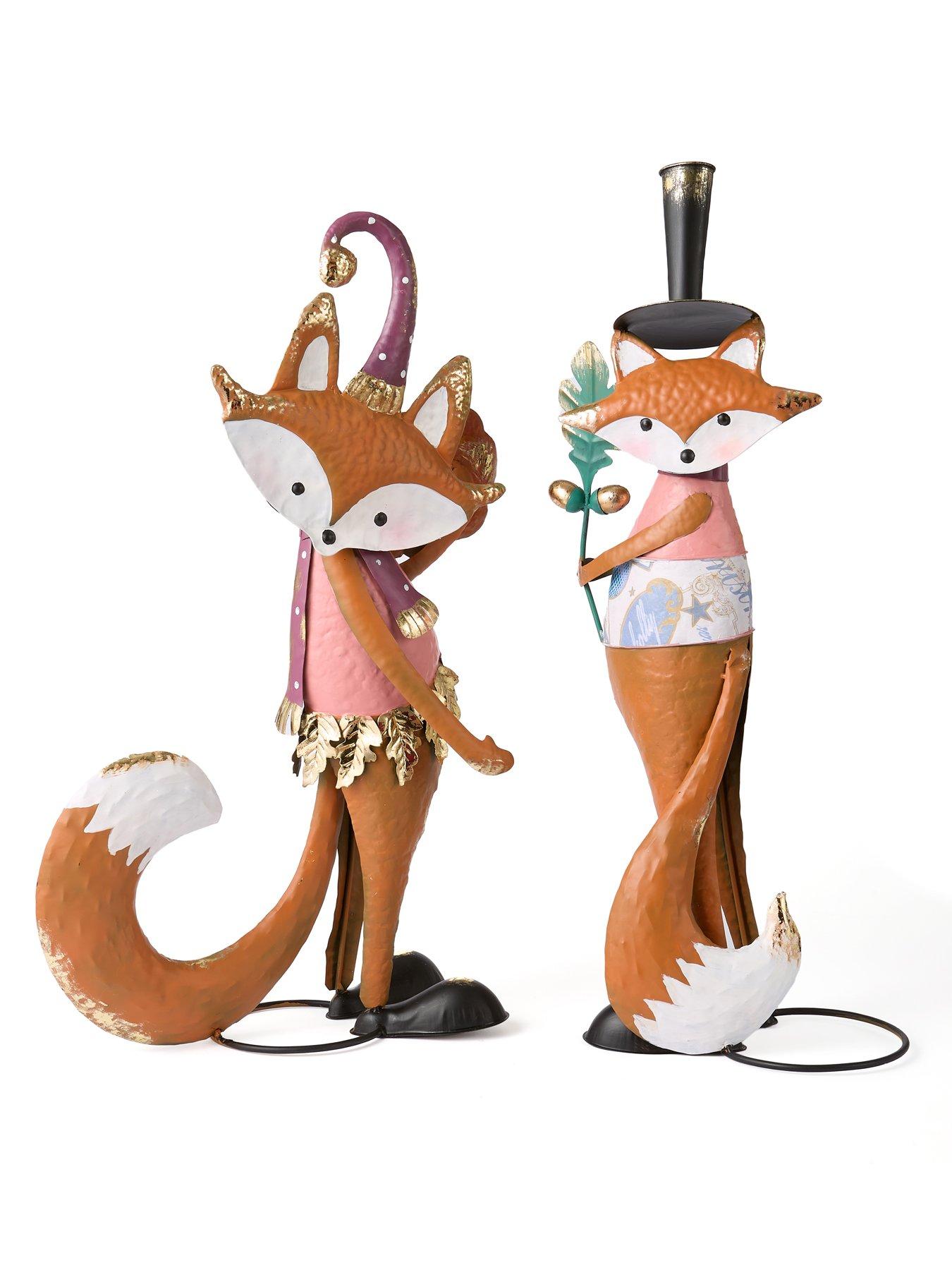 Image 2 of 7 of Heaven Sends Set of 2&nbsp;Standing Fox Autumn Decorations