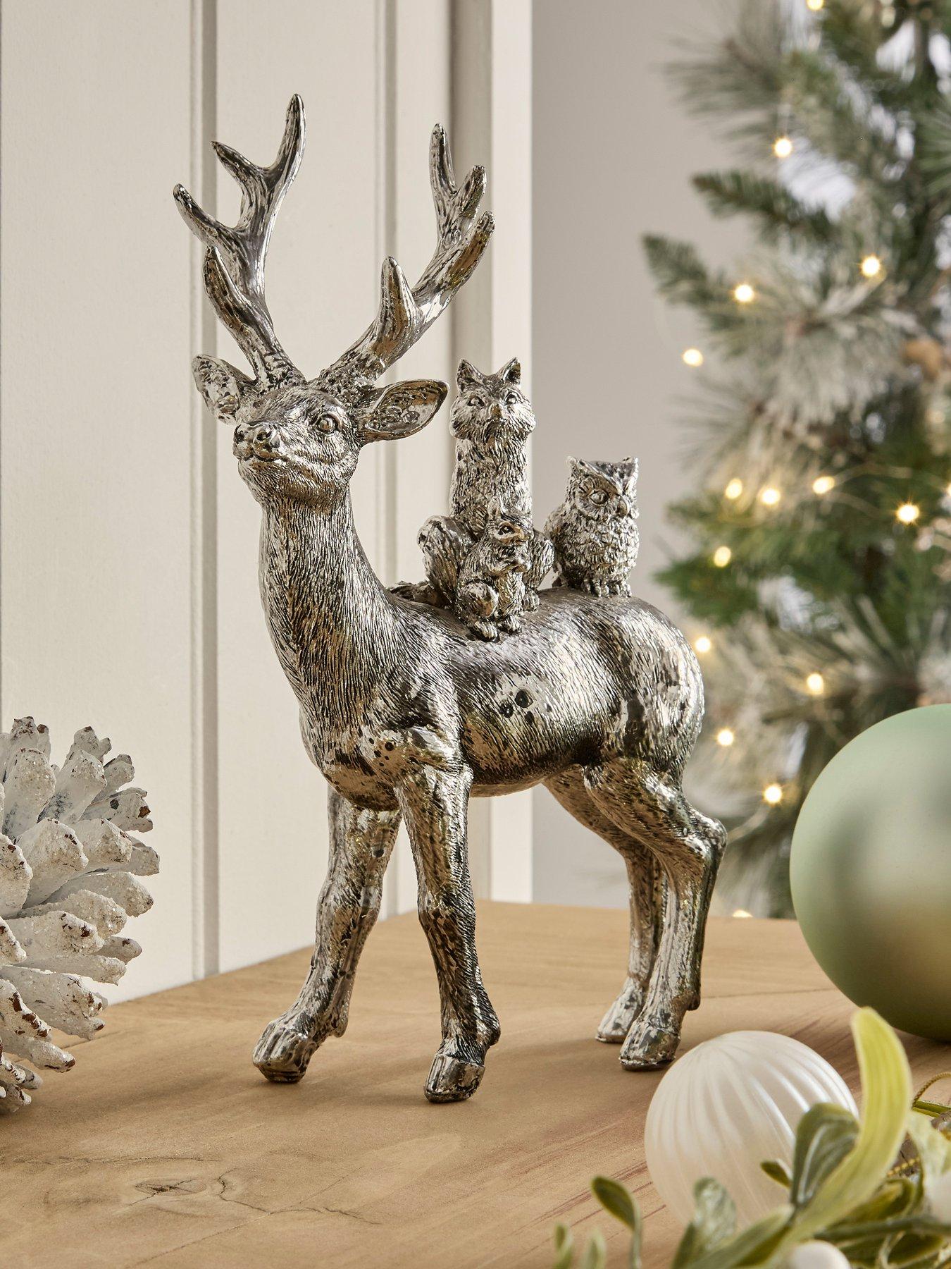 Heaven Sends 22 cm Stag with Woodland Friends Christmas Decoration
