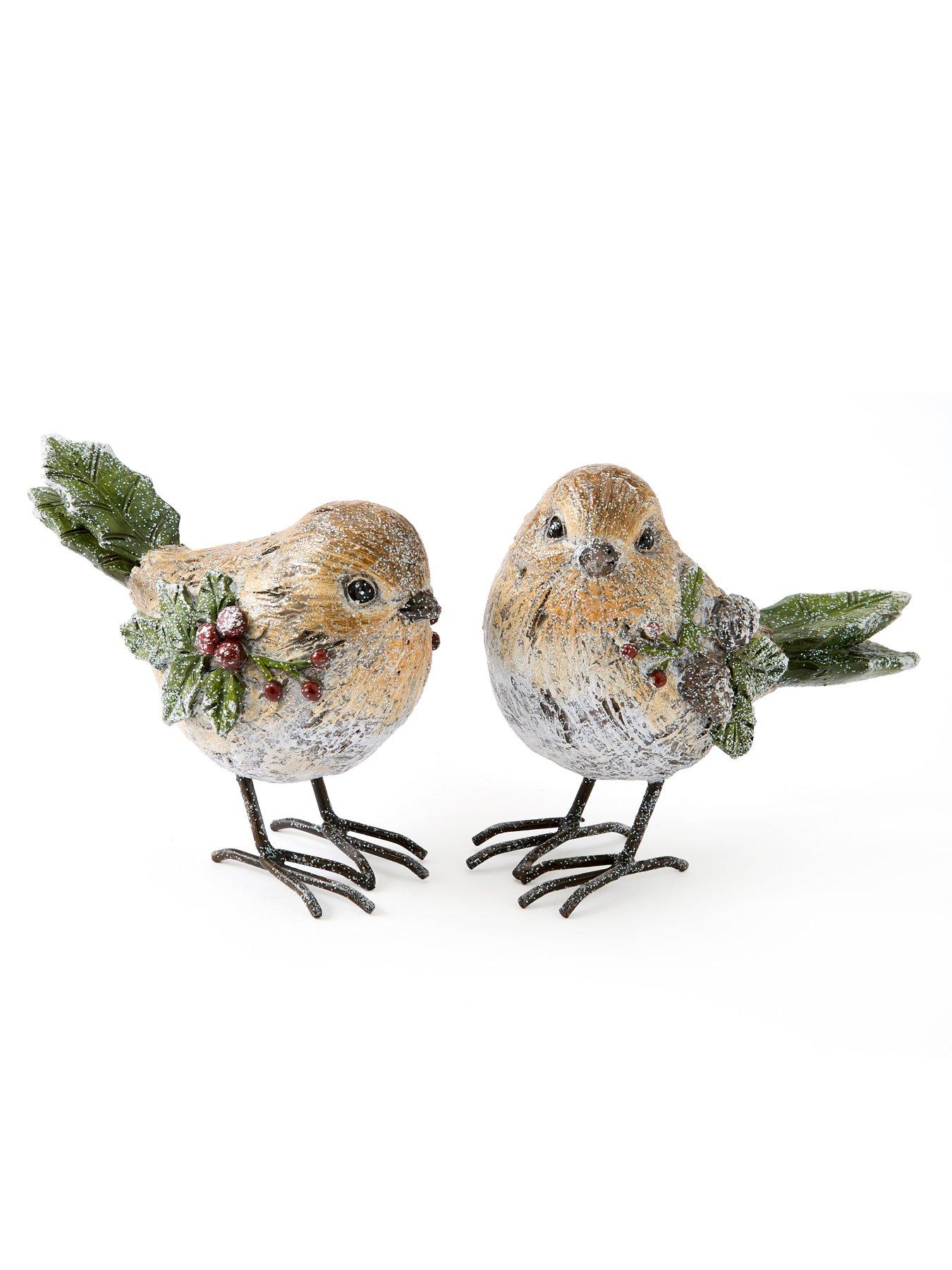 Image 2 of 7 of Heaven Sends Set of 2 Robin Christmas Decorations