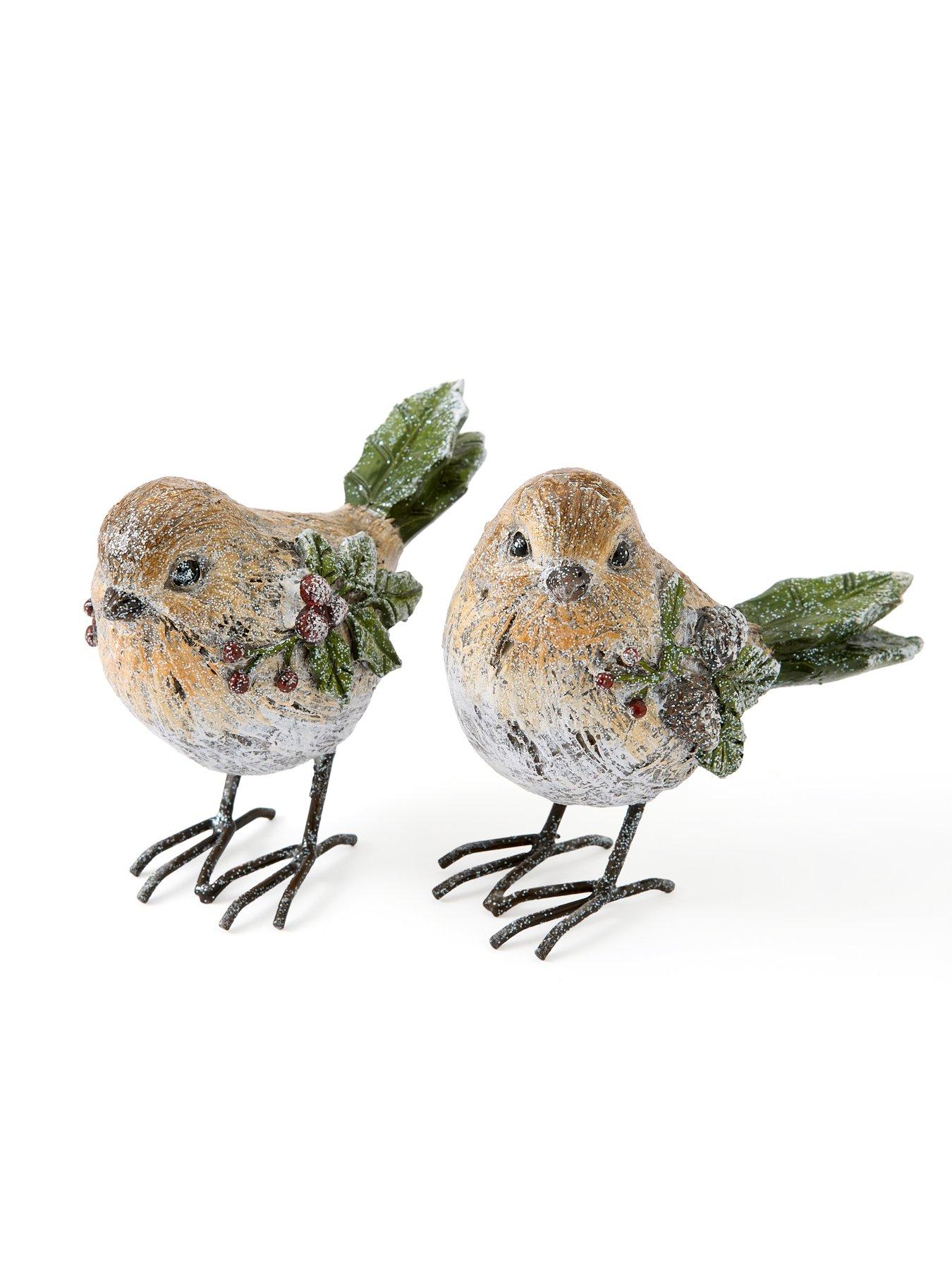 Image 4 of 7 of Heaven Sends Set of 2 Robin Christmas Decorations