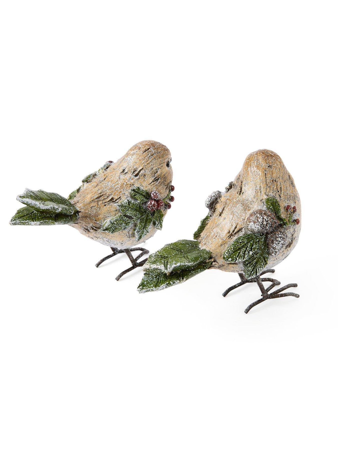 Image 5 of 7 of Heaven Sends Set of 2 Robin Christmas Decorations