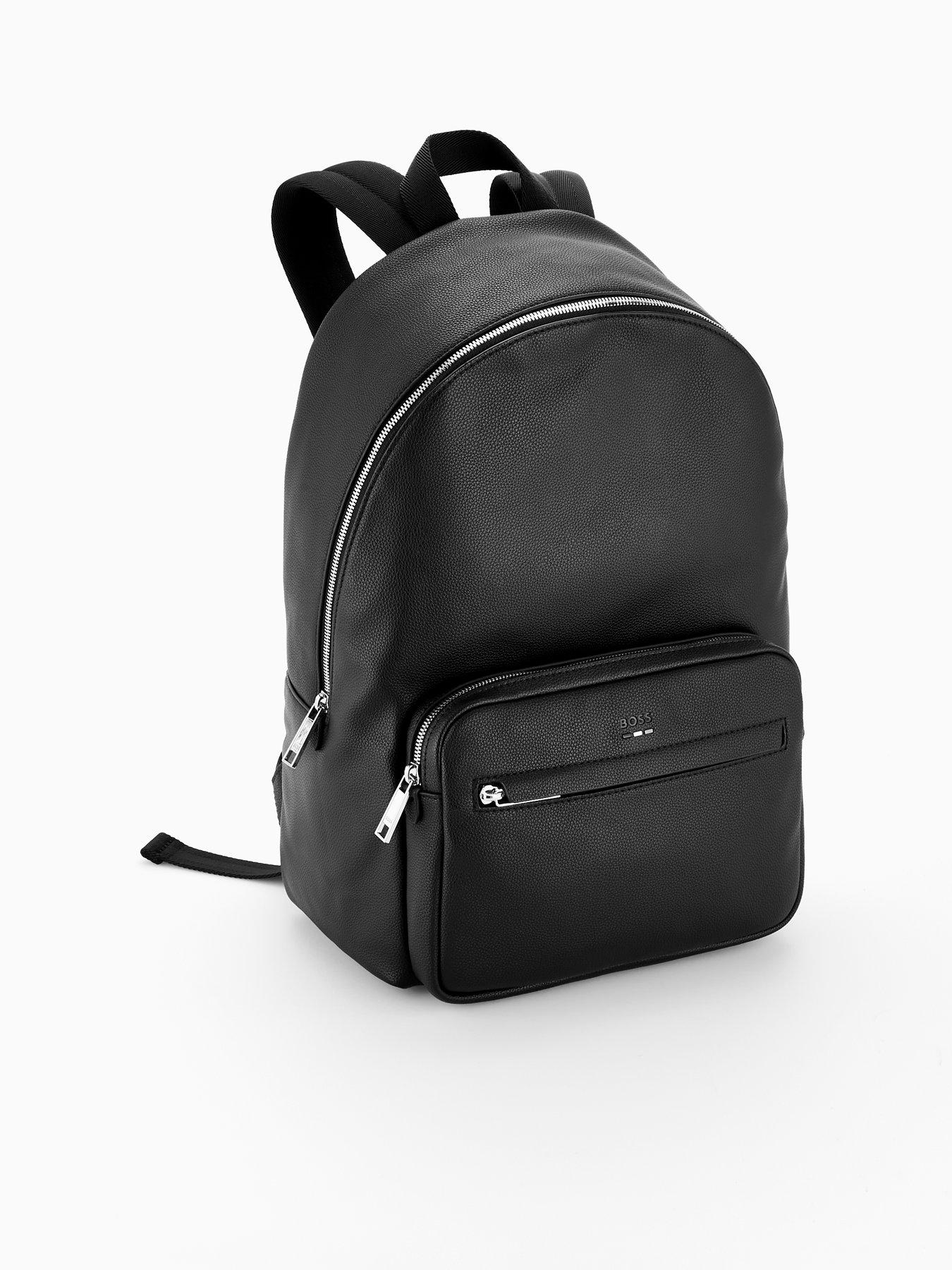 Image 2 of 4 of BOSS Ray Faux Leather Backpack Bag - Black