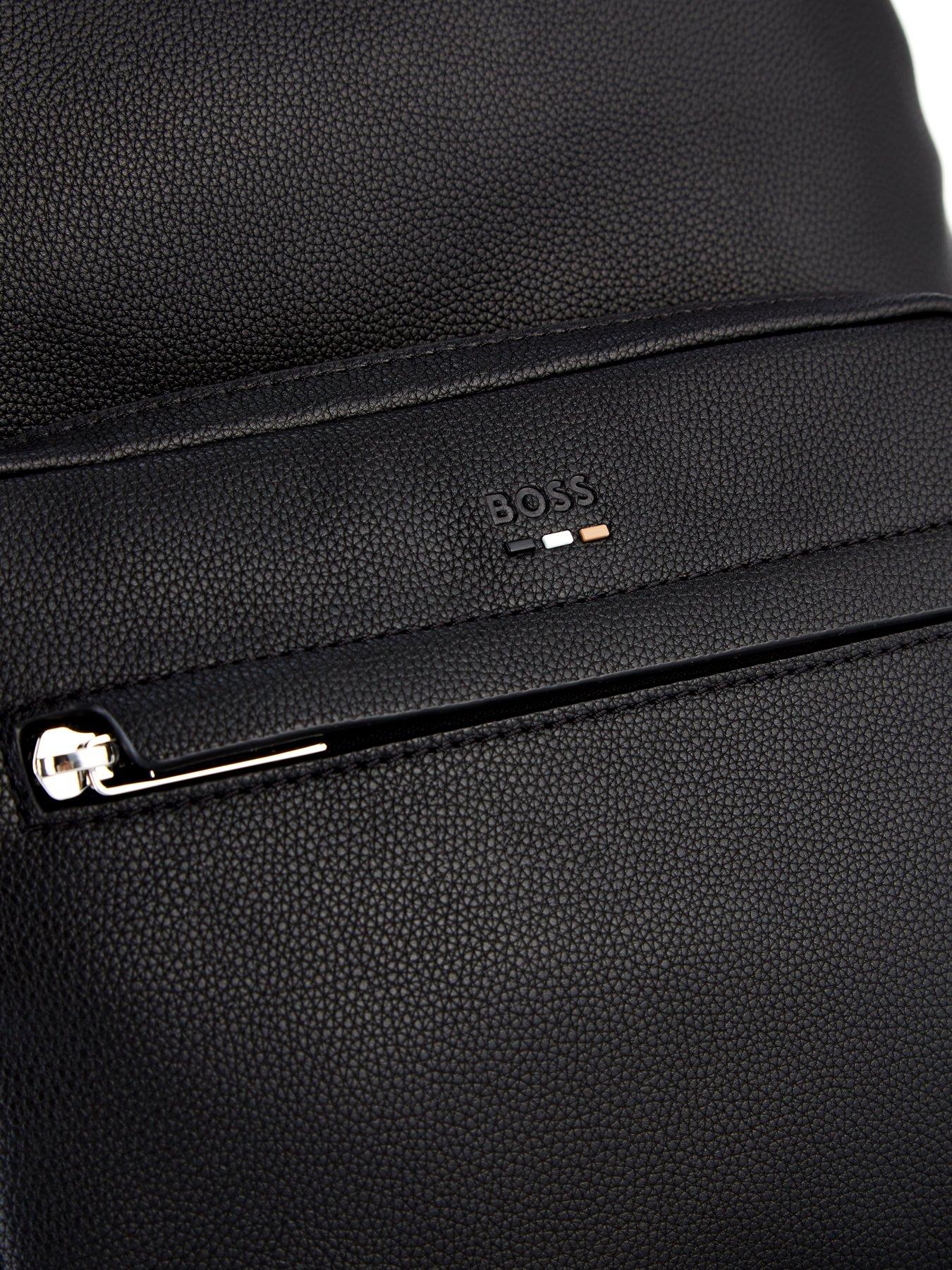 Image 3 of 4 of BOSS Ray Faux Leather Backpack Bag - Black
