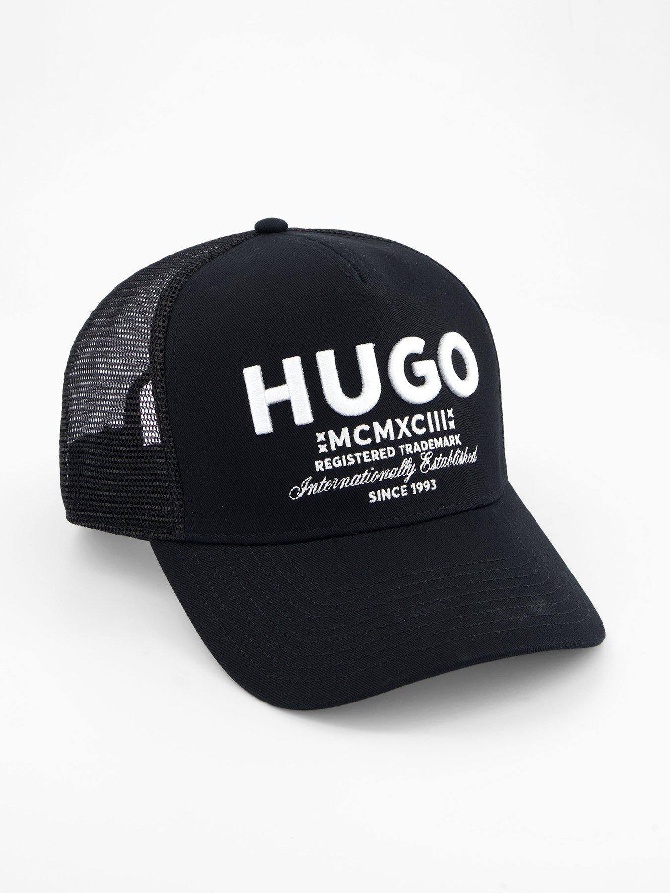 HUGO Blue Merk International Logo Trucker Cap - Black