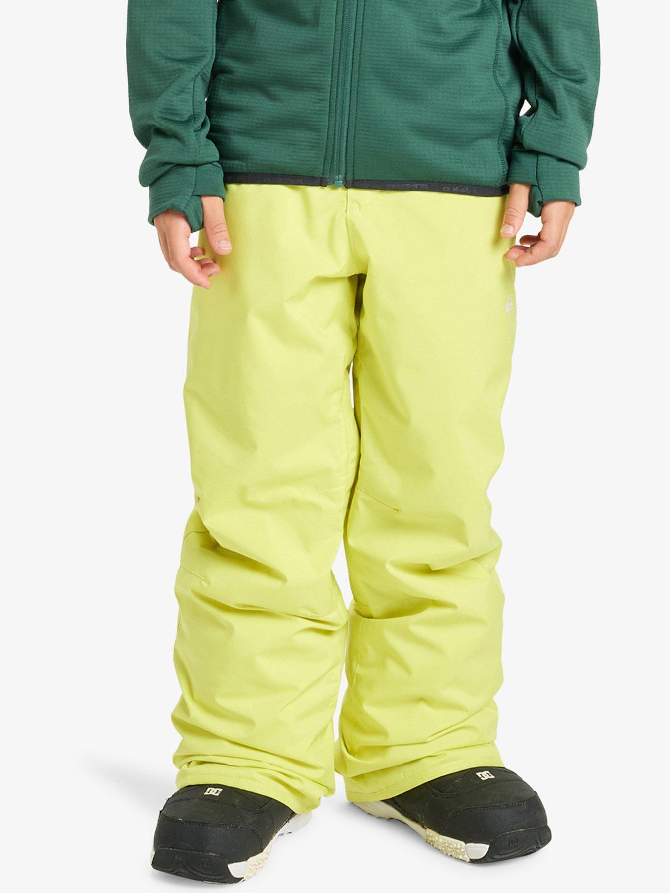 Quiksilver Junior Boys Skiing Estate Pants, Yellow, Size 10 Years