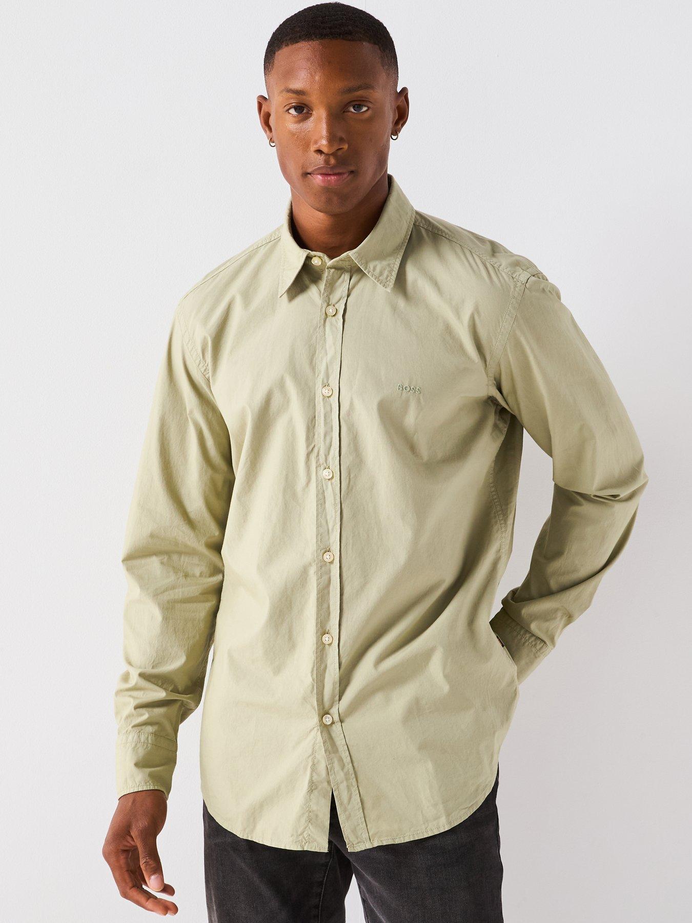 undefined Relegant 6 M Regular Fit Logo Poplin Shirt - Green