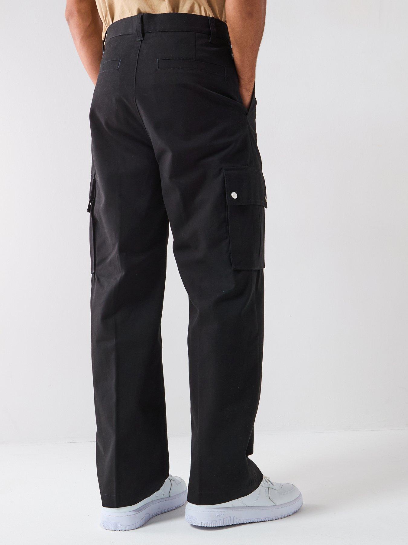 Image 2 of 5 of HUGO Straight Fit Graysen253 Cargo Trousers - Black