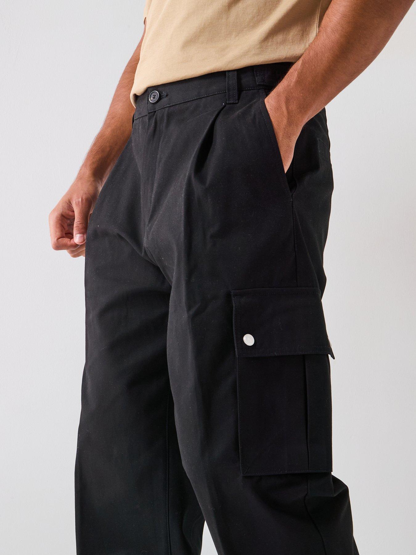 Image 4 of 5 of HUGO Straight Fit Graysen253 Cargo Trousers - Black