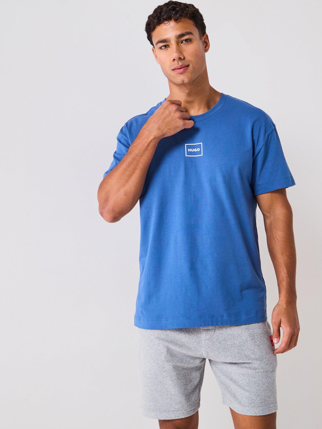 Image 1 of 4 of HUGO Bodywear Laze Relaxed Fit Loungewear T-Shirt - Blue