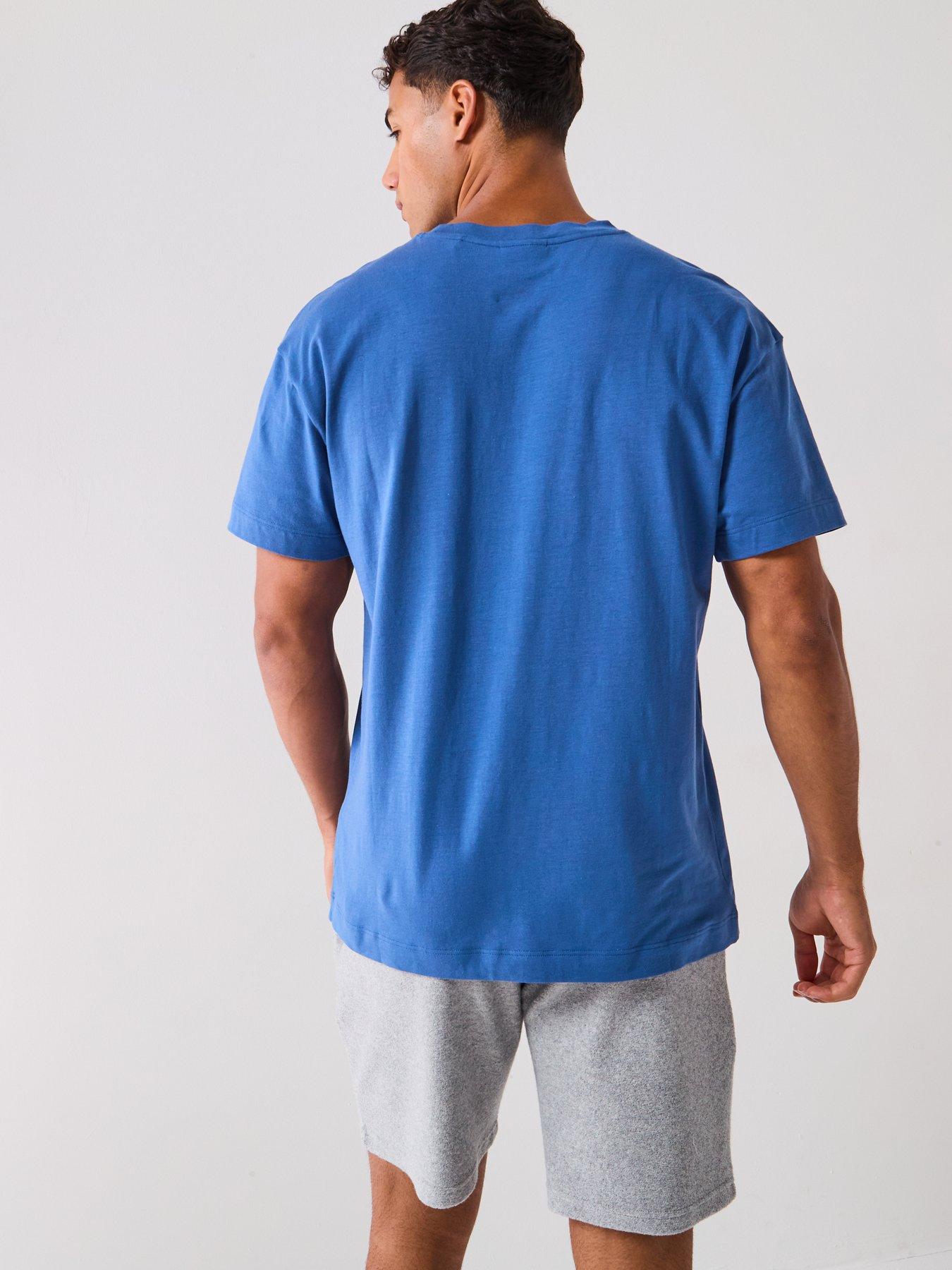Image 2 of 4 of HUGO Bodywear Laze Relaxed Fit Loungewear T-Shirt - Blue