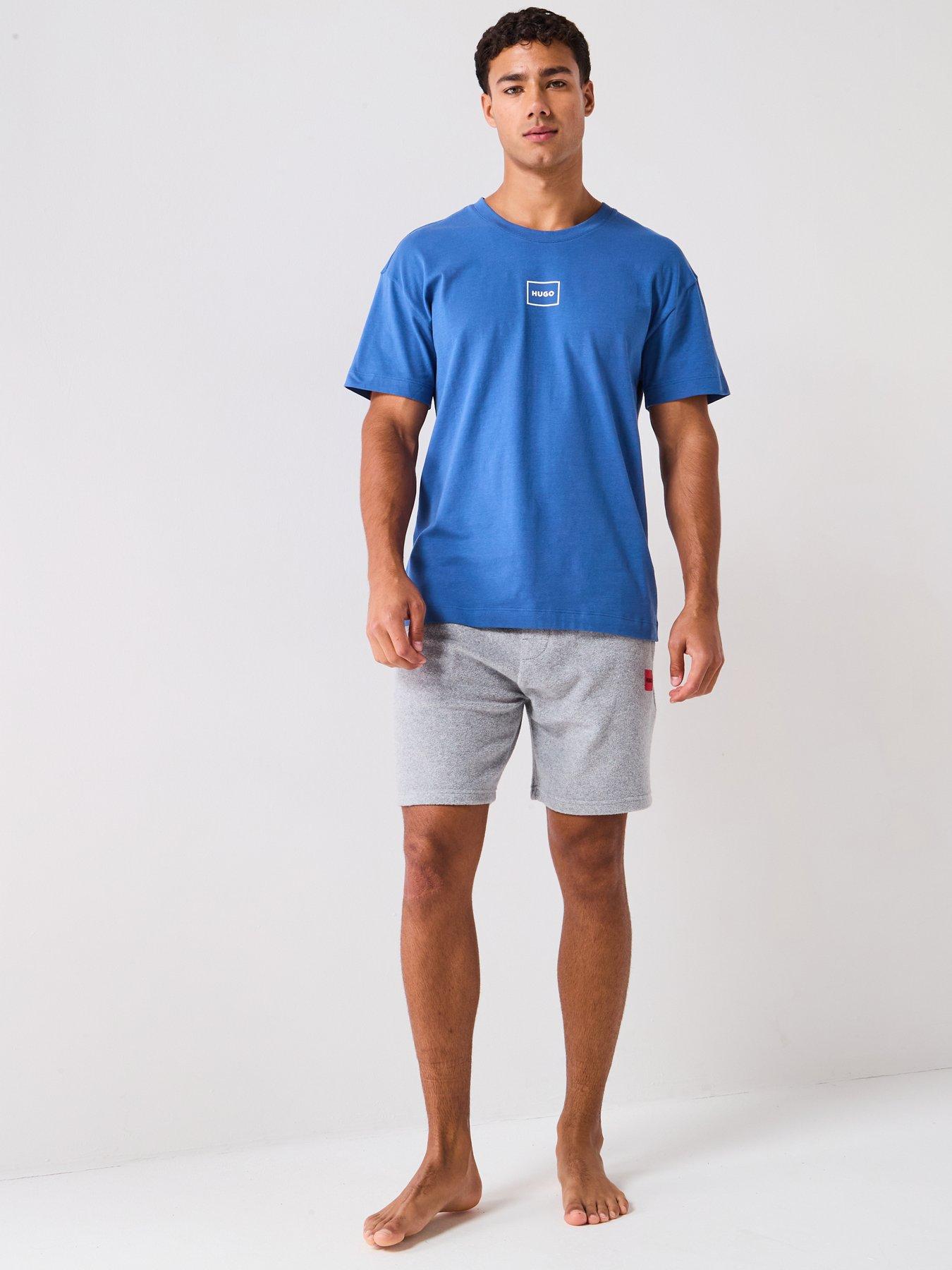 Image 3 of 4 of HUGO Bodywear Laze Relaxed Fit Loungewear T-Shirt - Blue