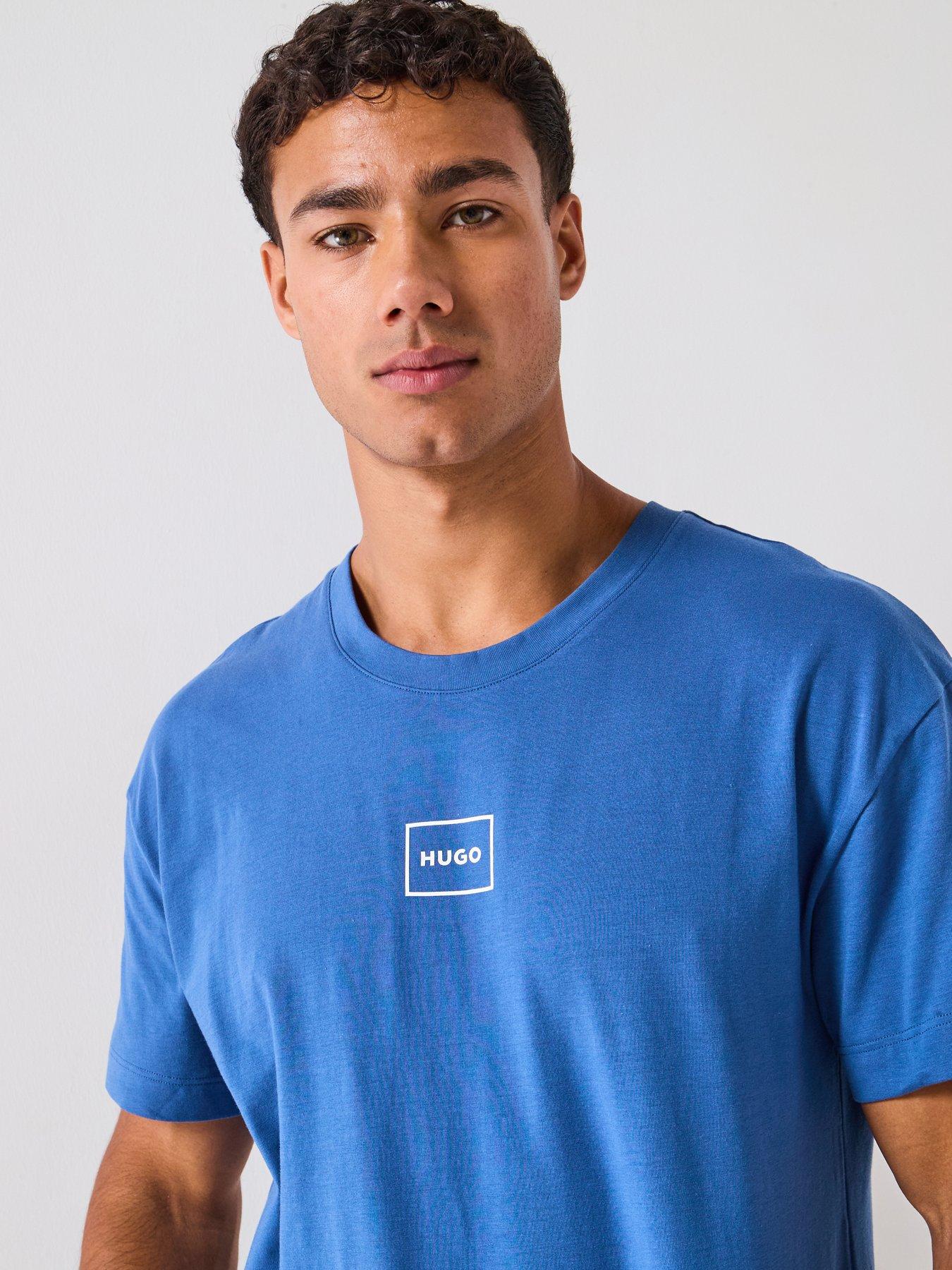 Image 4 of 4 of HUGO Bodywear Laze Relaxed Fit Loungewear T-Shirt - Blue