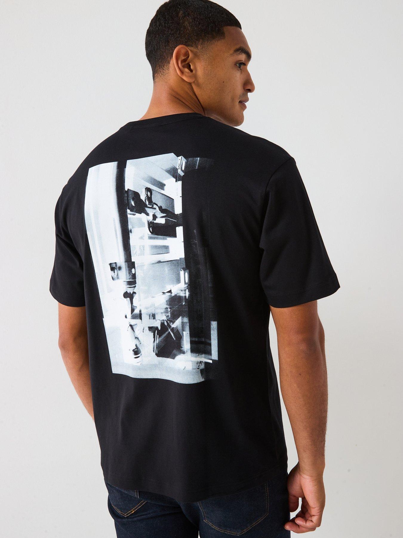 BOSS Section Relaxed Fit Back Print T-Shirt - Black