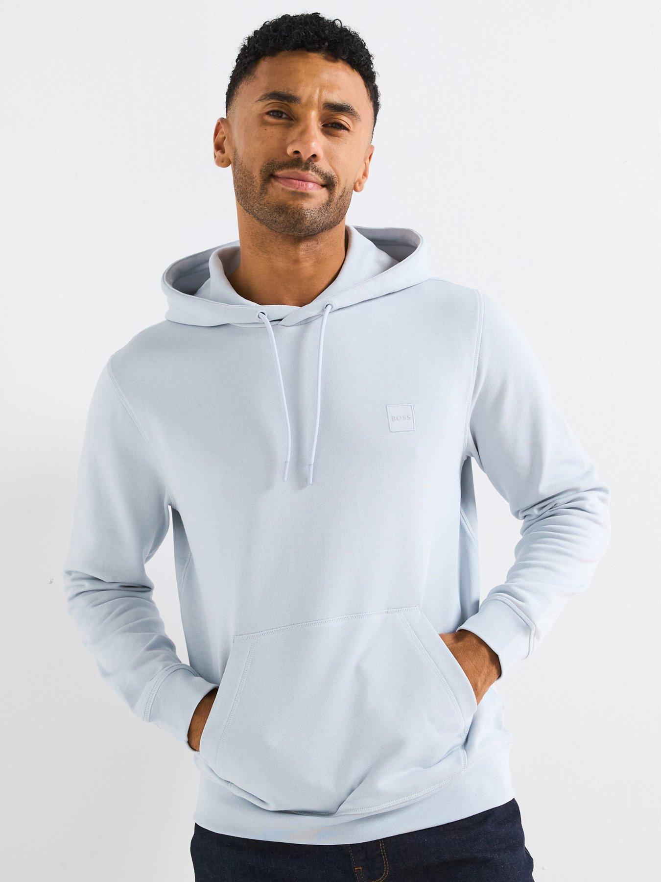 Boss Wetalk Overhead Tonal Logo Hoodie - Grey