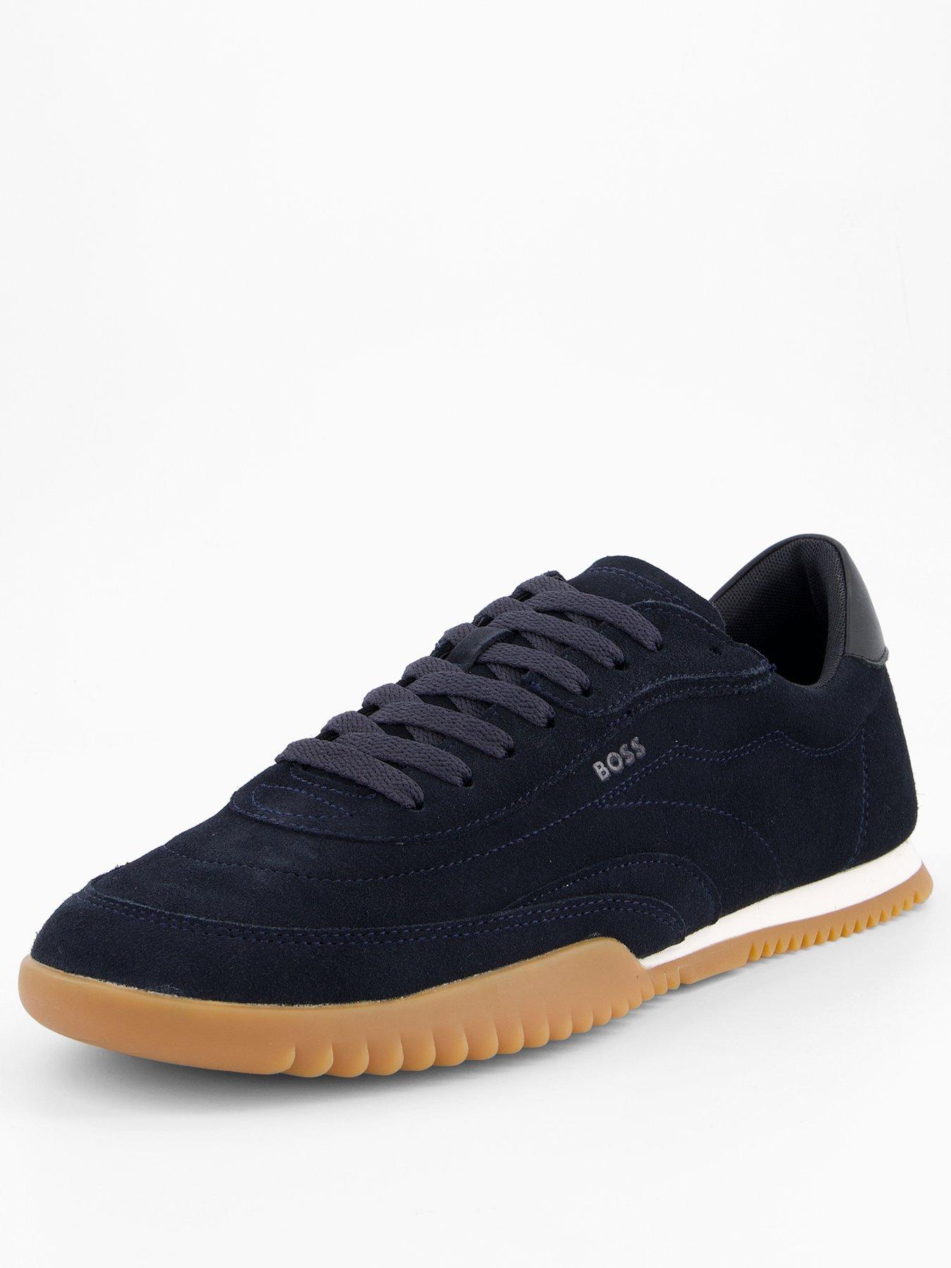 Image 2 of 7 of BOSS Careton Suede Gumsole Trainers - Navy
