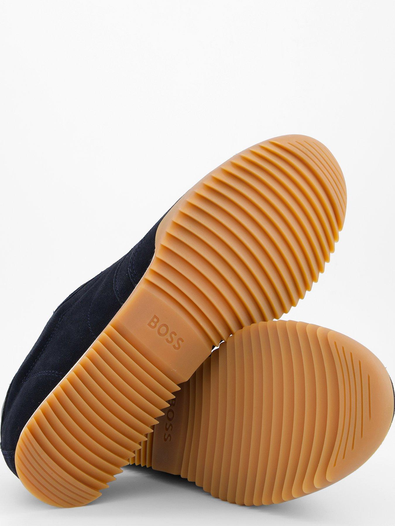 Image 4 of 7 of BOSS Careton Suede Gumsole Trainers - Navy