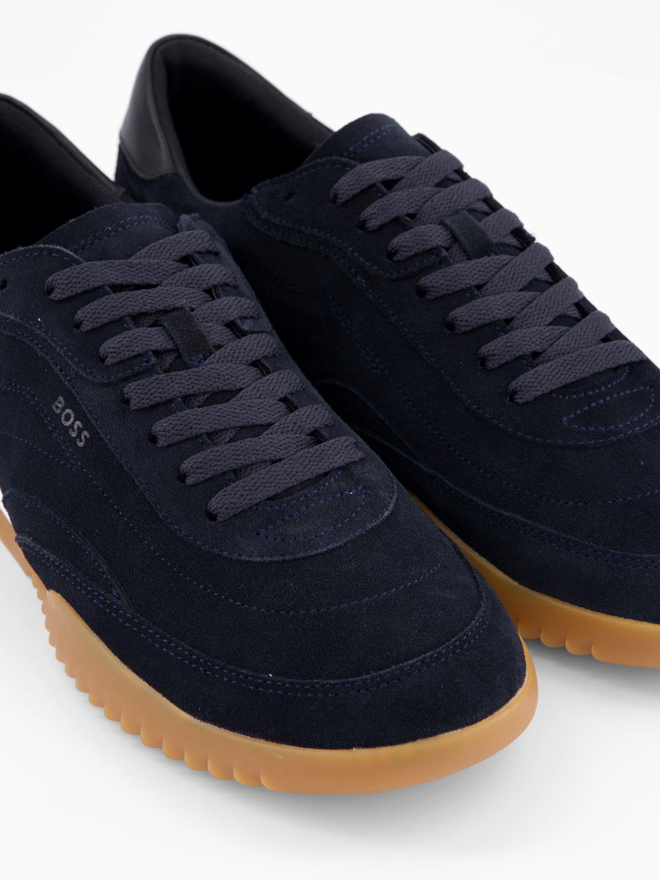 Image 5 of 7 of BOSS Careton Suede Gumsole Trainers - Navy
