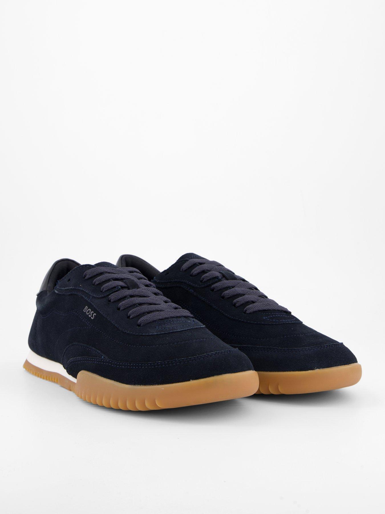 Image 6 of 7 of BOSS Careton Suede Gumsole Trainers - Navy