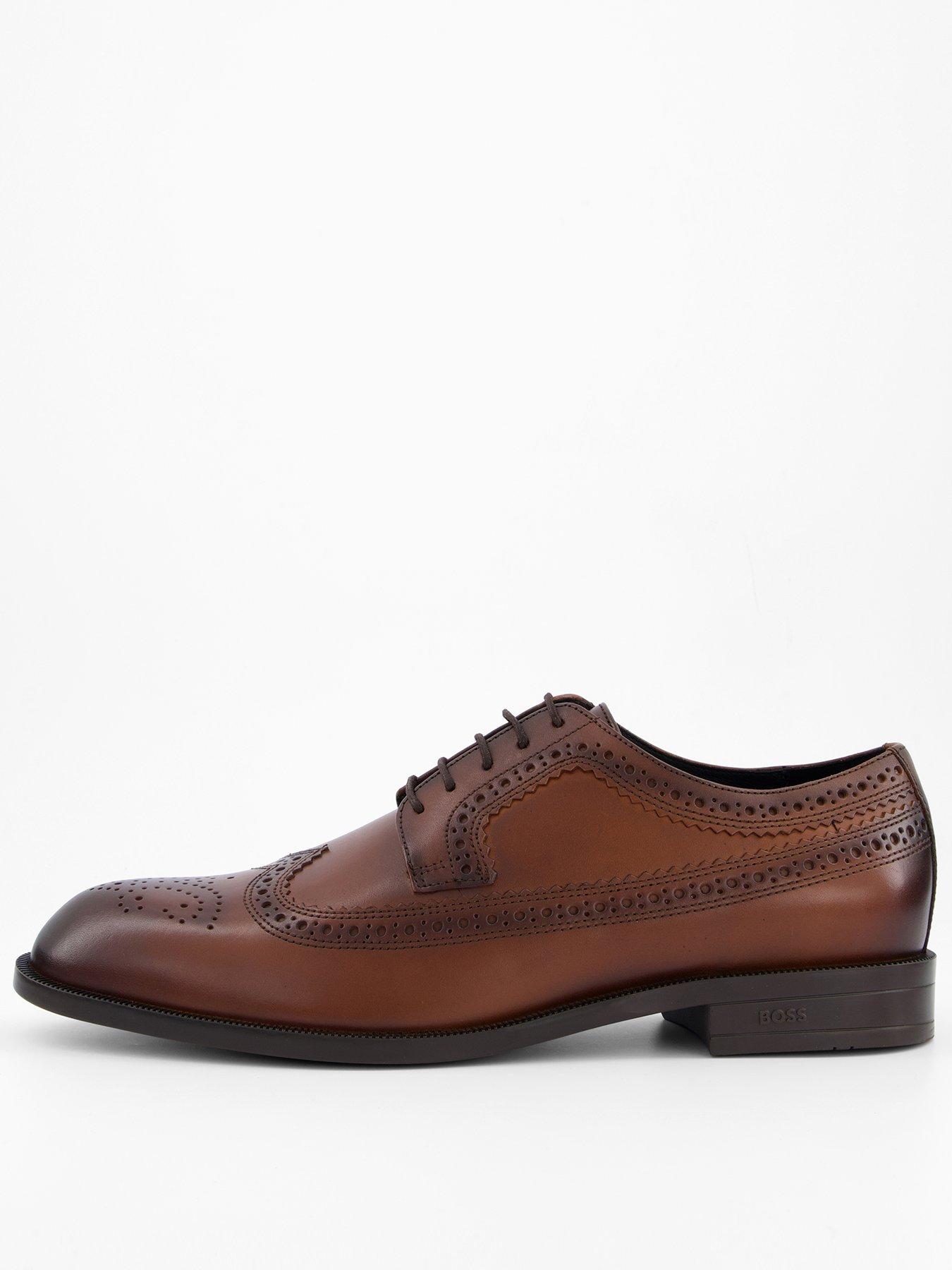 undefined Tayil Leather Brogue Shoes - Brown