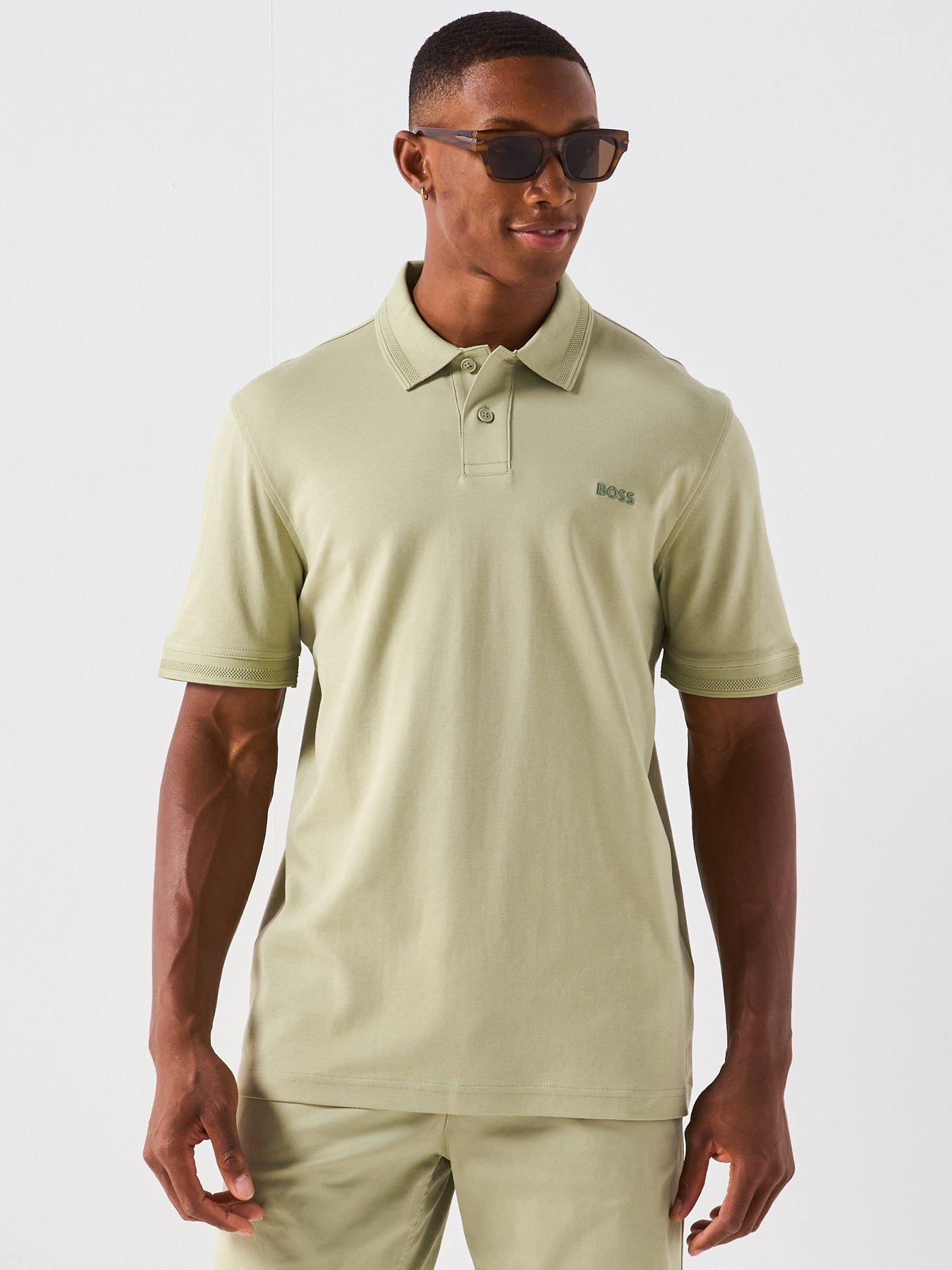 Boss Pe Interlock Tonal Logo Polo Shirt - Green