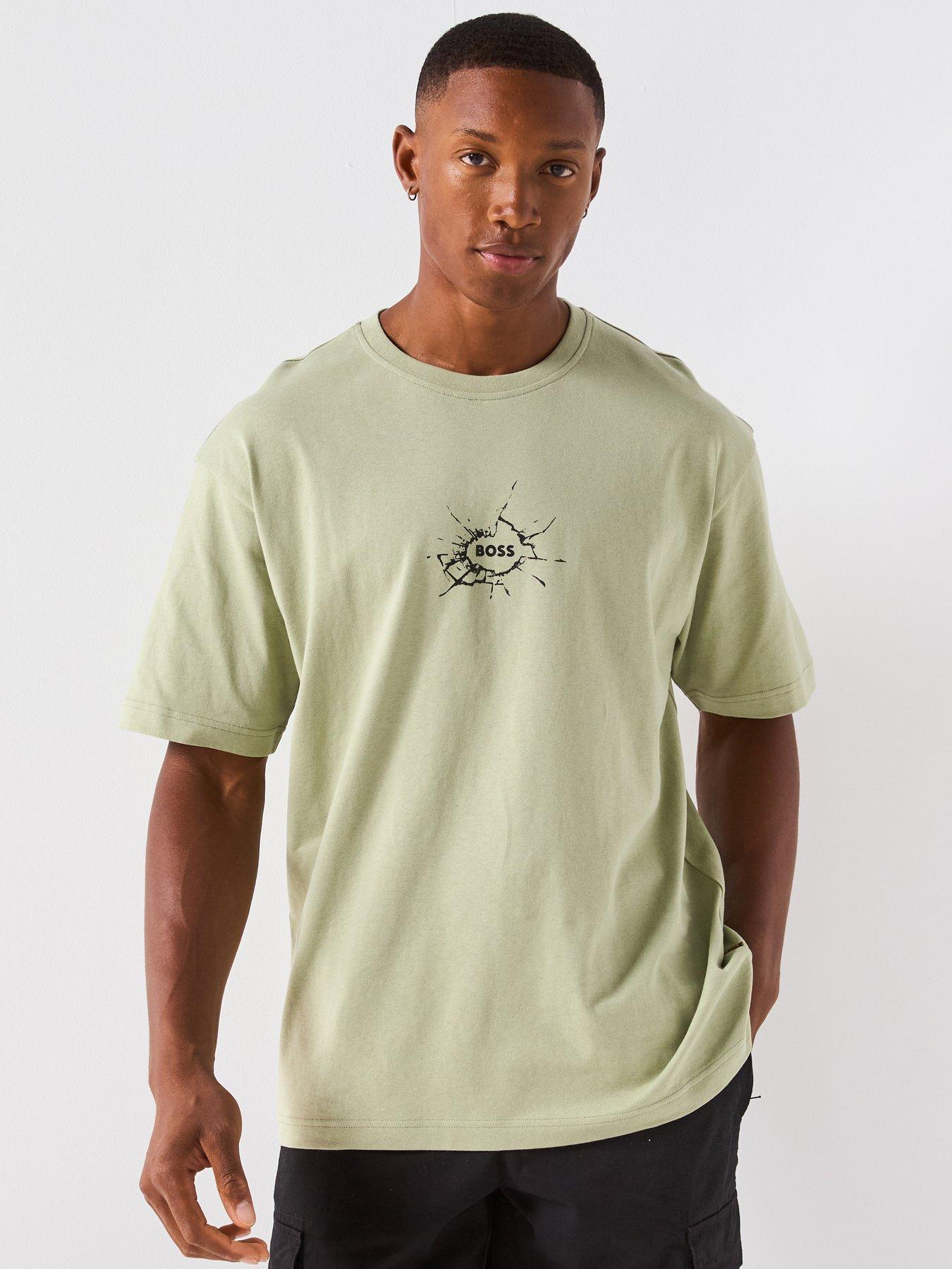 undefined Voyage Relaxed Fit Small Crack Logo T-Shirt - Green