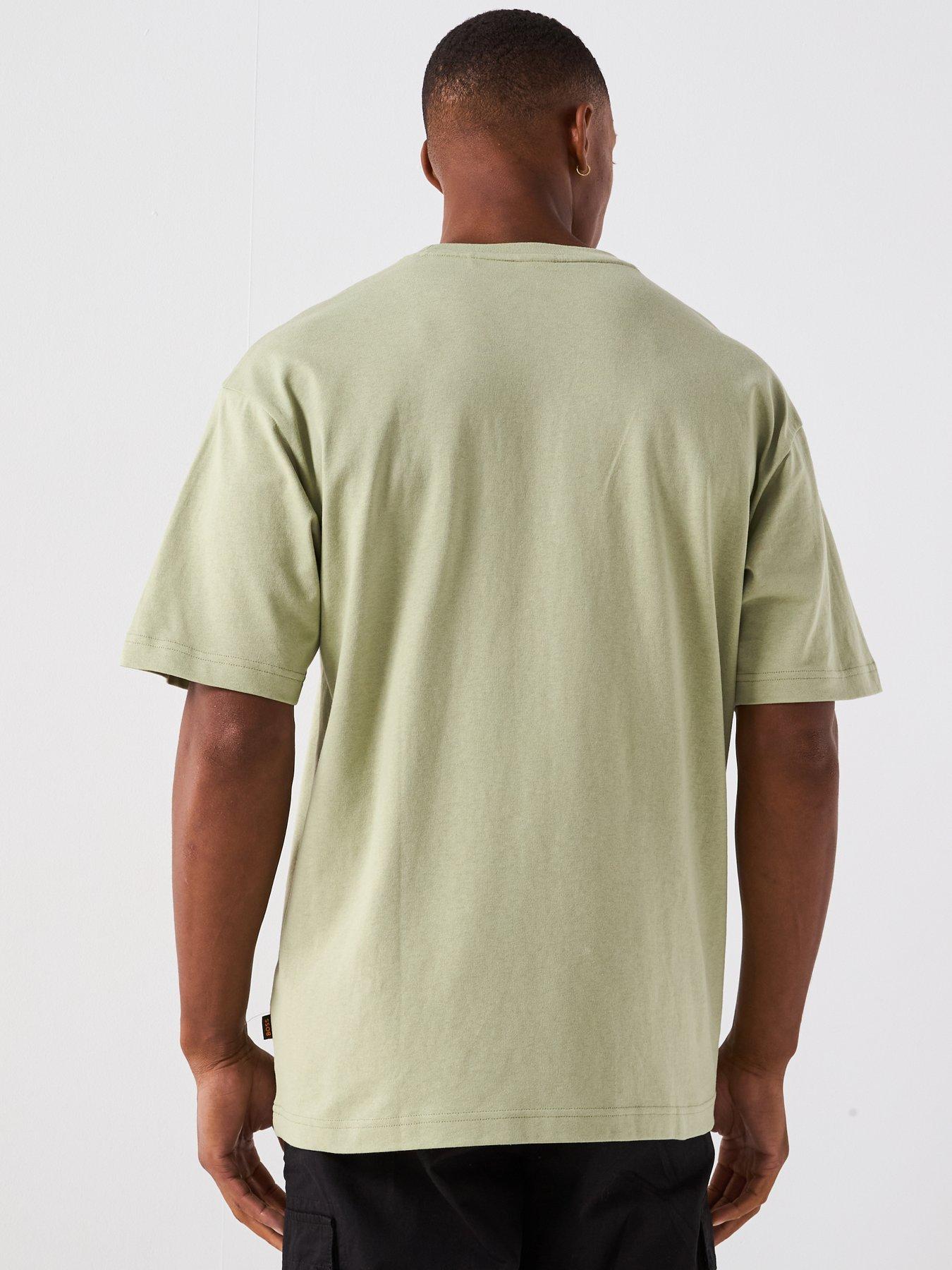 Image 2 of 6 of BOSS Voyage Relaxed Fit Small Crack Logo T-Shirt - Green