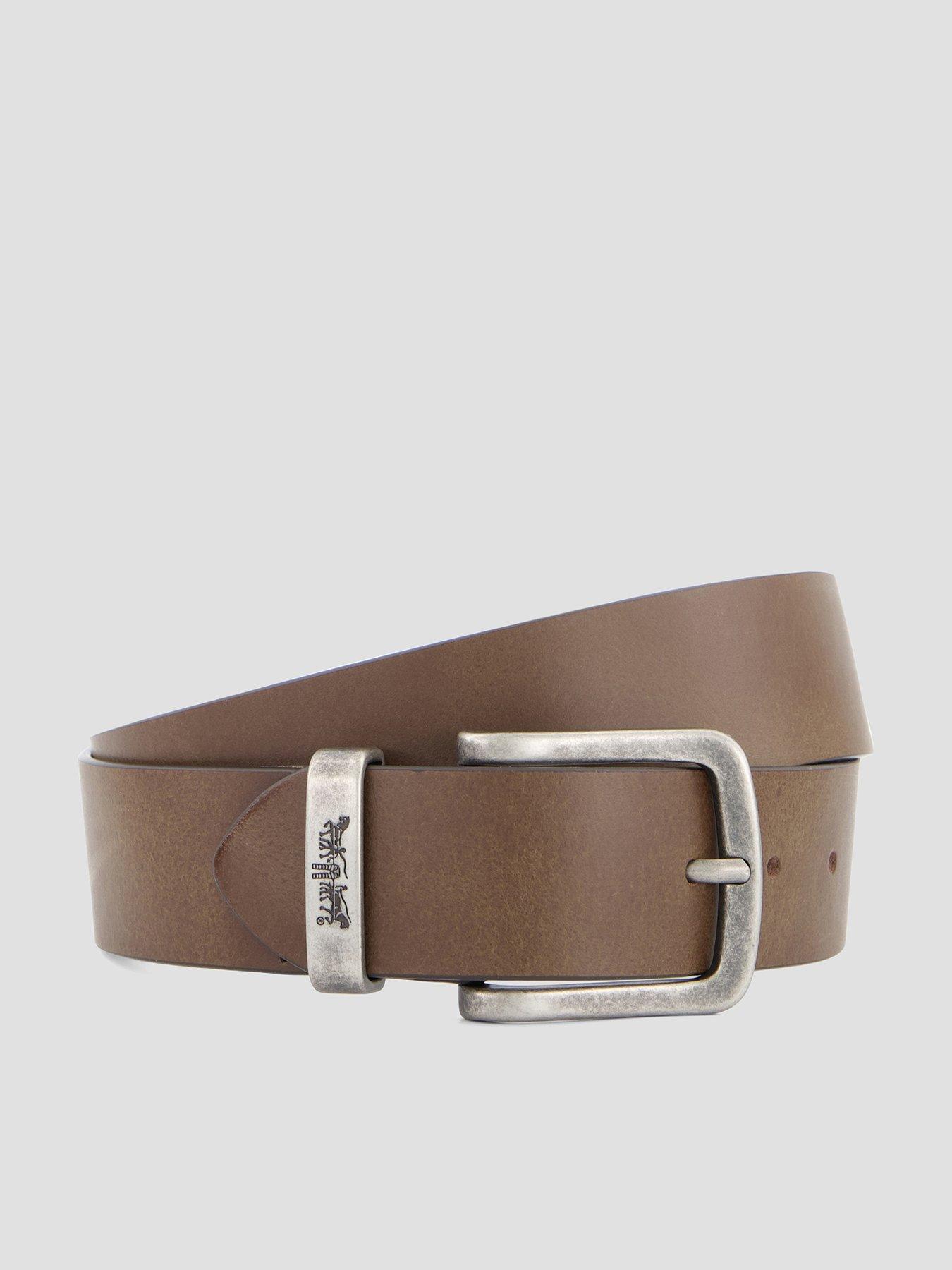 Levi's Metal Two Horse Keeper Leather Belt - Brown