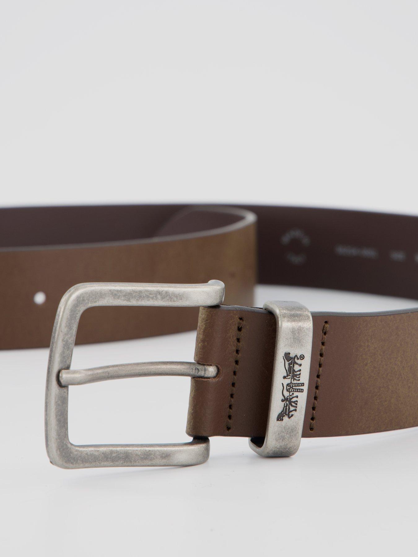 Image 5 of 6 of Levi's Metal Two Horse Keeper Leather Belt - Brown